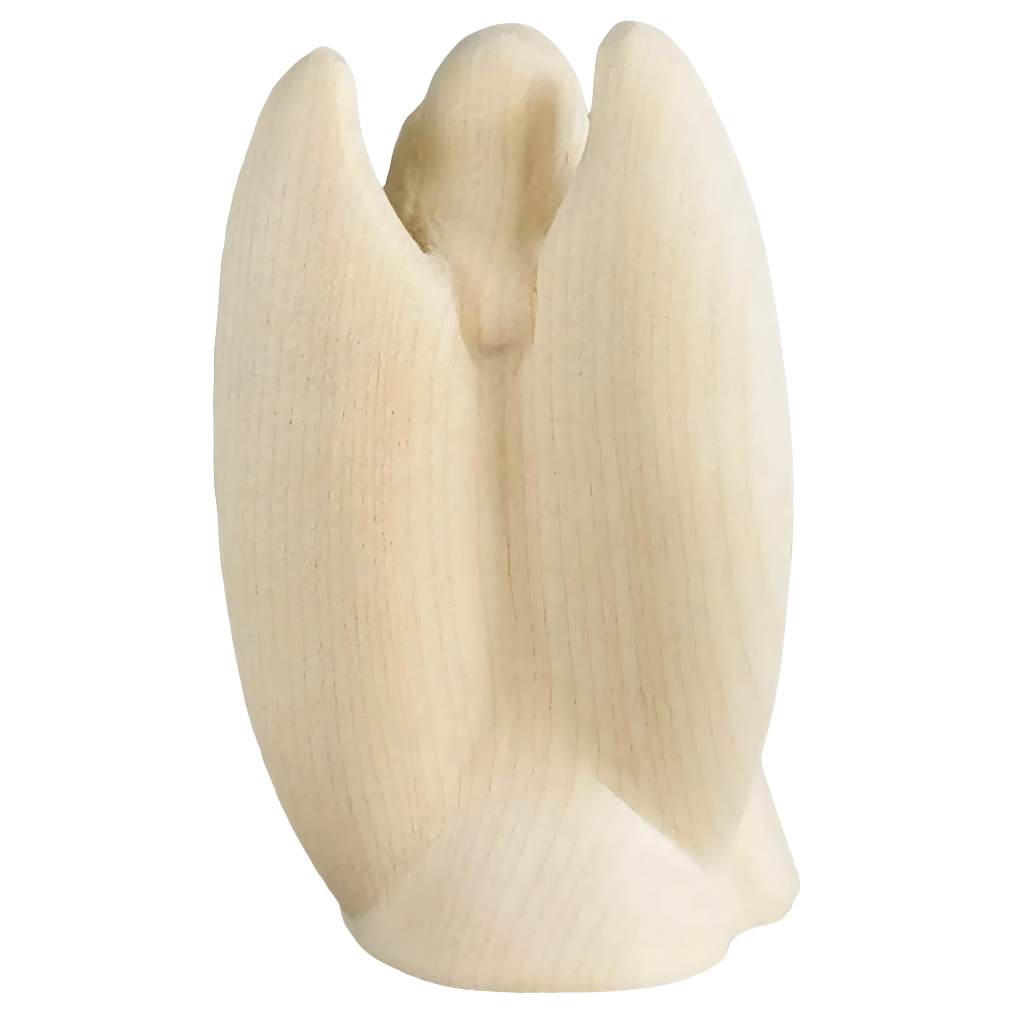 Guardian Angel Sculpture with Girl in Val Gardena Maple Wood