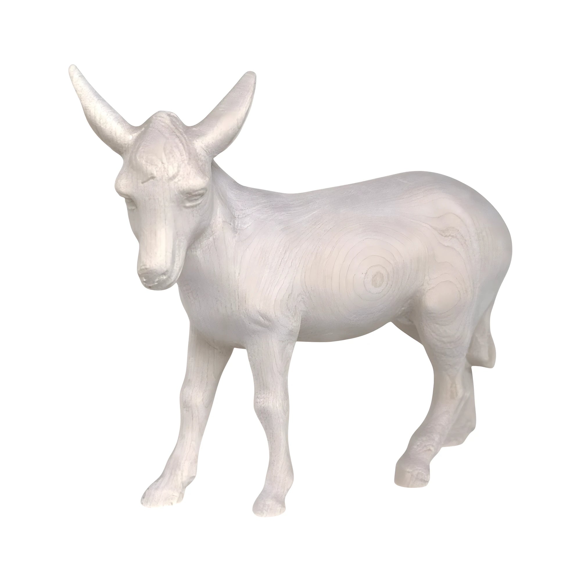 Maple Wood Donkey Sculpture, Val Gardena Colorful Craftsmanship