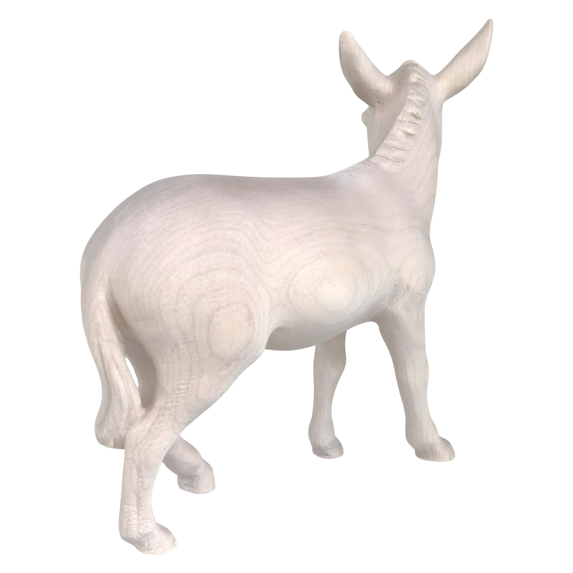 Maple Wood Donkey Sculpture, Val Gardena Colorful Craftsmanship