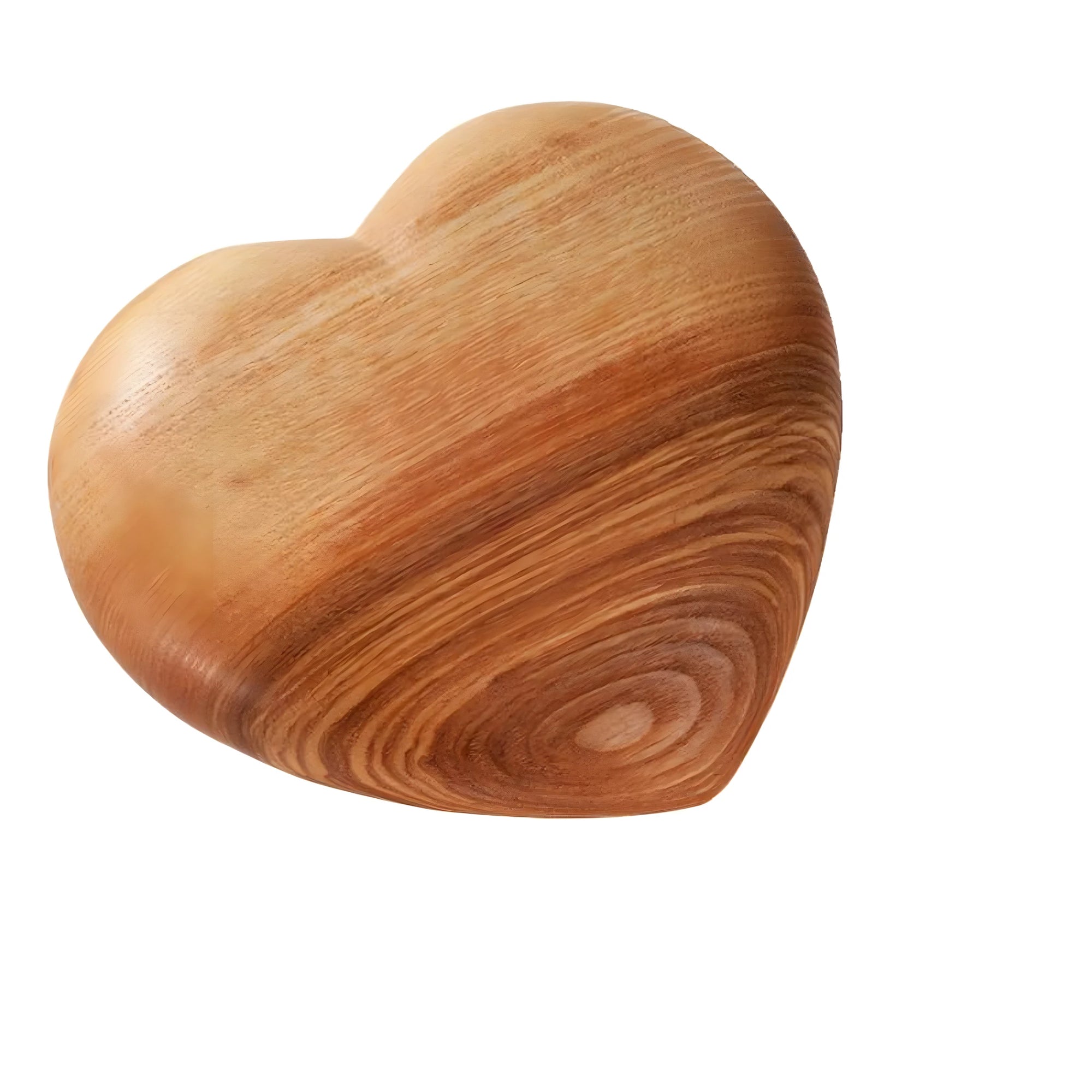 Escultura Corazón de Madera Natural de Arce Tallado a Mano