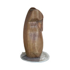Sculpted Stylized Owl, Handcrafted in Maple Wood, Val Gardena