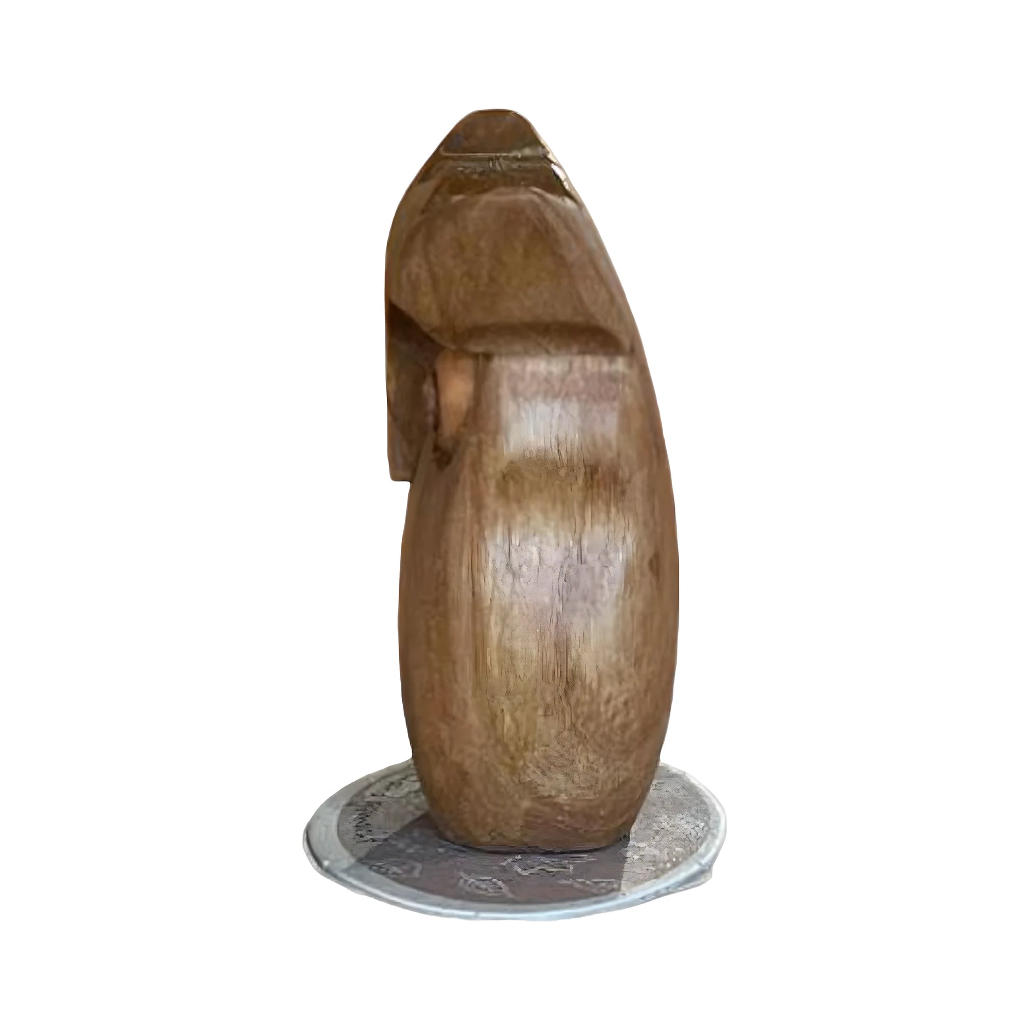 Scultura Gufetto Stilizzato Artigianale in Legno d'Acero, Val Gardena