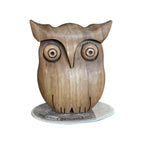 Sculpted Stylized Owl, Handcrafted in Maple Wood, Val Gardena