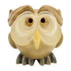Stylized Wooden Owl Sculpture from Val Gardena – Hand-carved