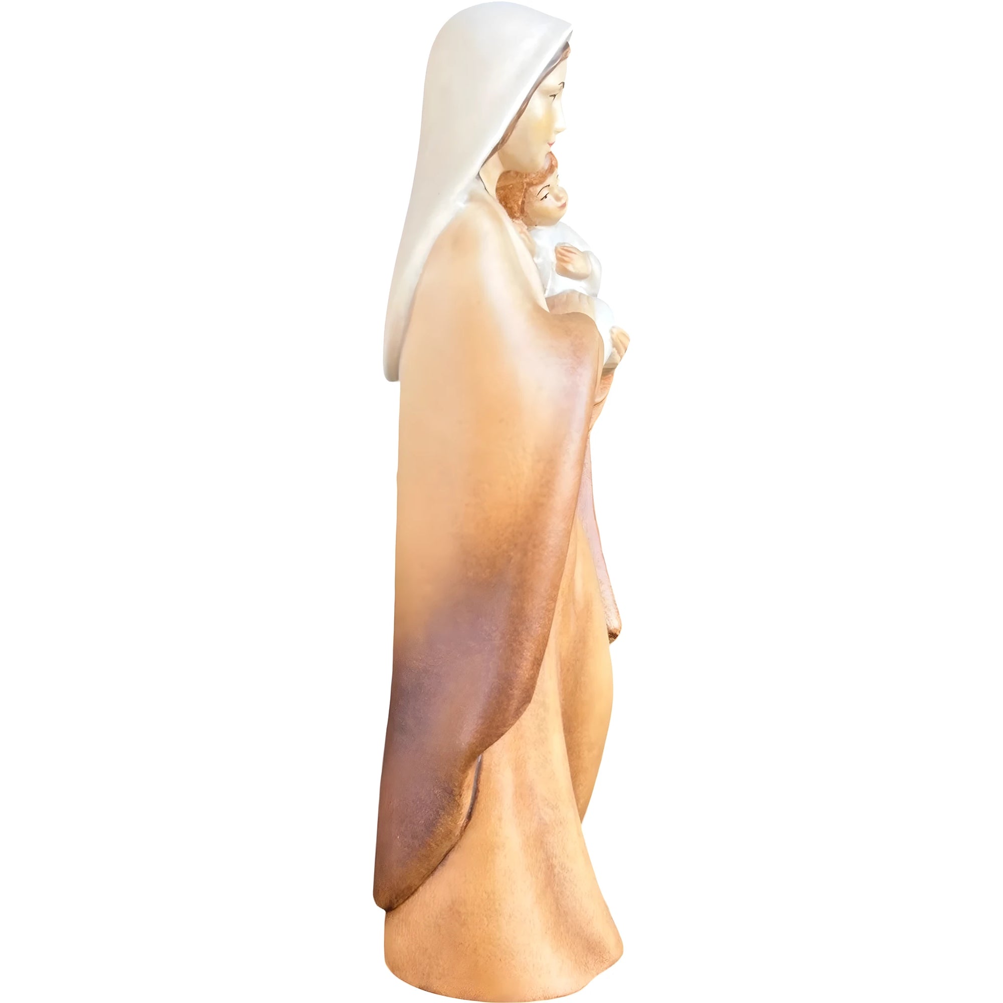 Modern Madonna and Child Sculpture in Maple and Lime wood Val Gardena