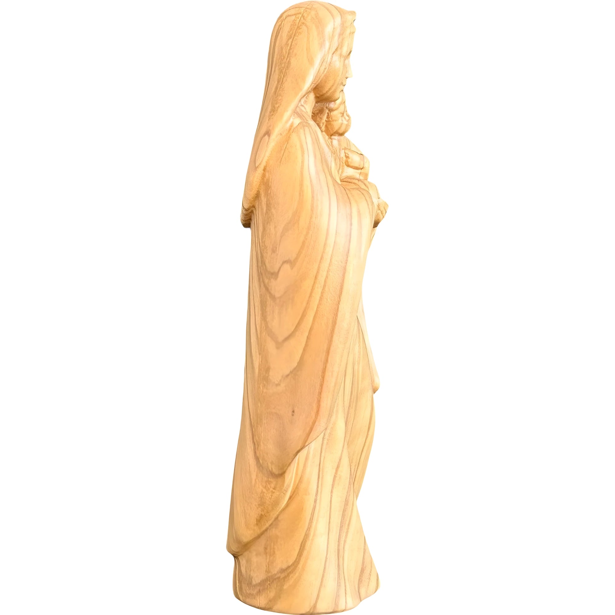 Modern Madonna and Child Sculpture in Maple and Lime wood Val Gardena