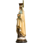 Scultura Madonna del Carmine in Pasta di Legno Dipinta a Mano