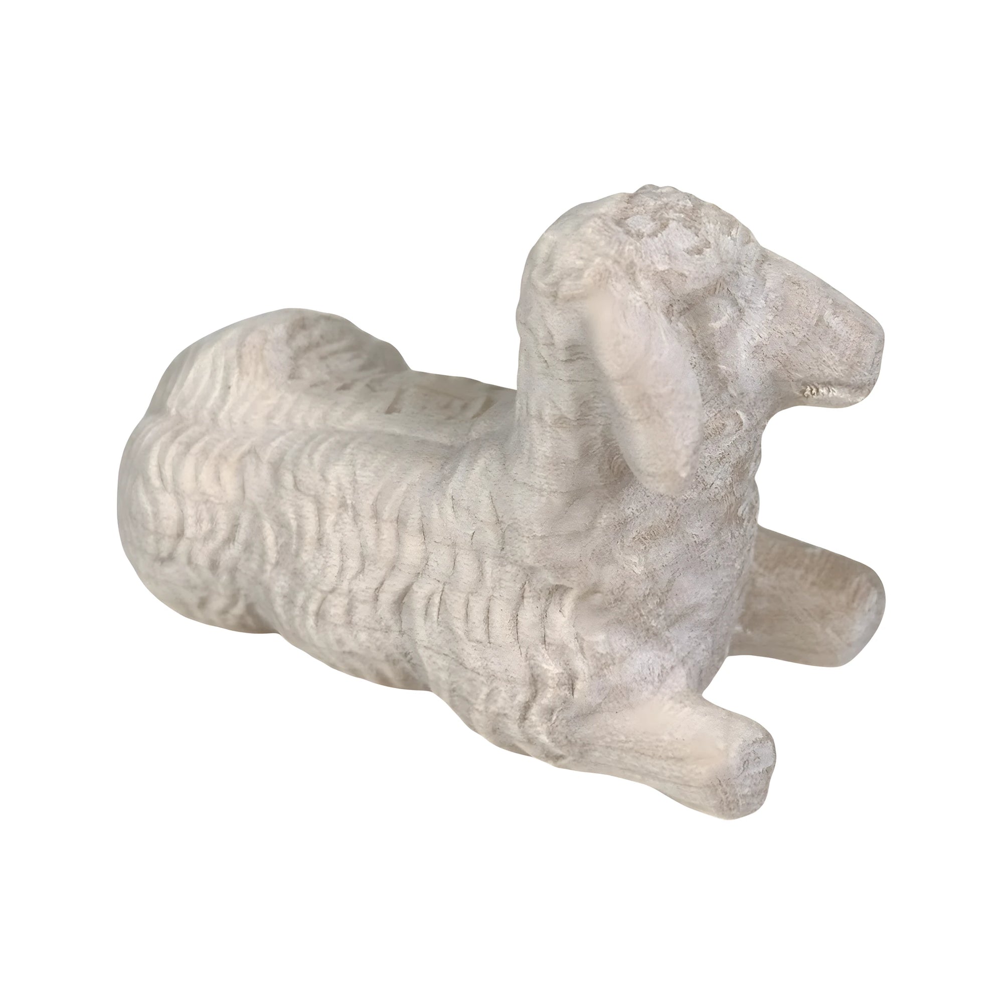 Maple Wood Lying Sheep Sculpture for Classic Nativity Scene