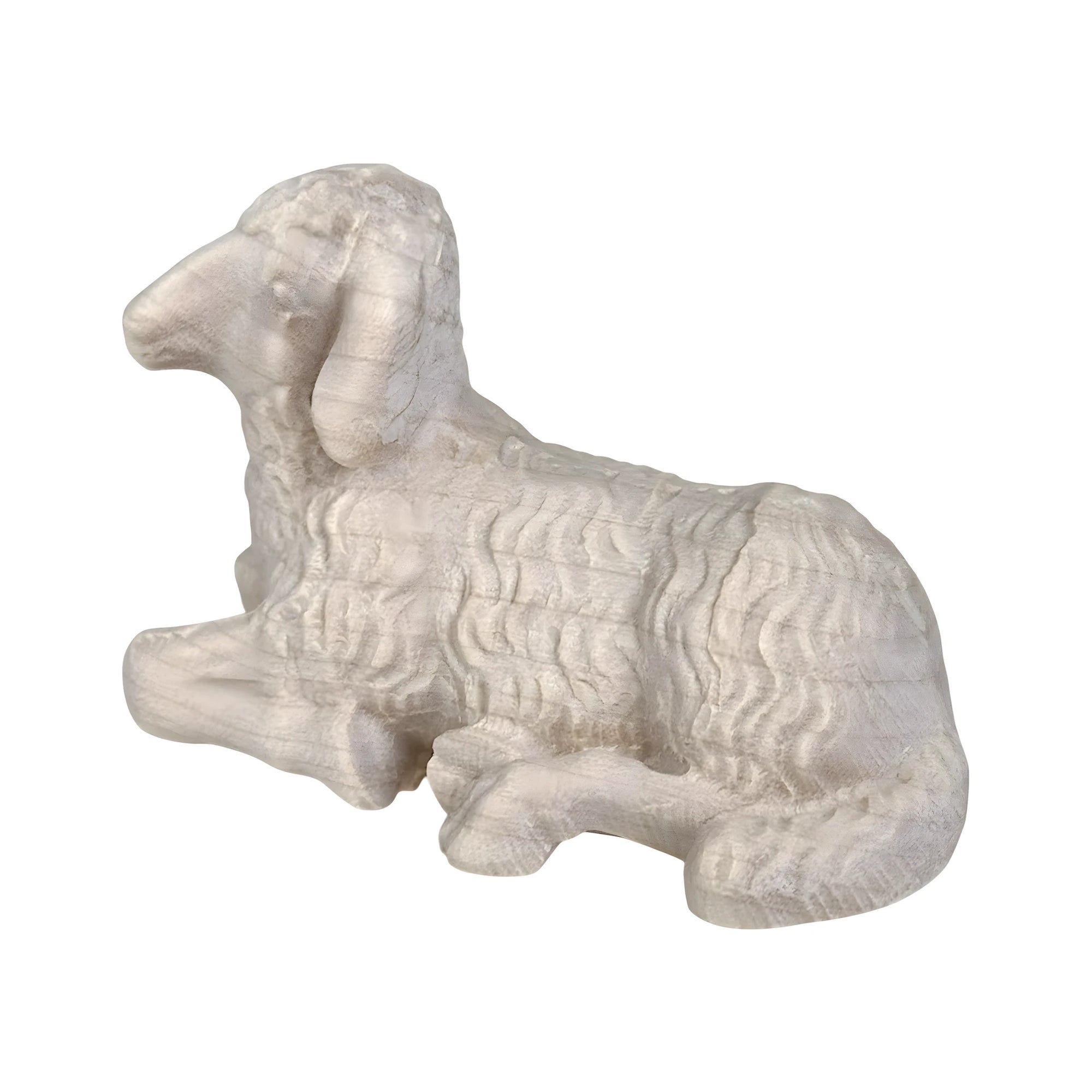 Maple Wood Lying Sheep Sculpture for Classic Nativity Scene
