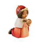 Kneeling King Gaspar Wise Man Sculpture in Maple Wood from Val Gardena