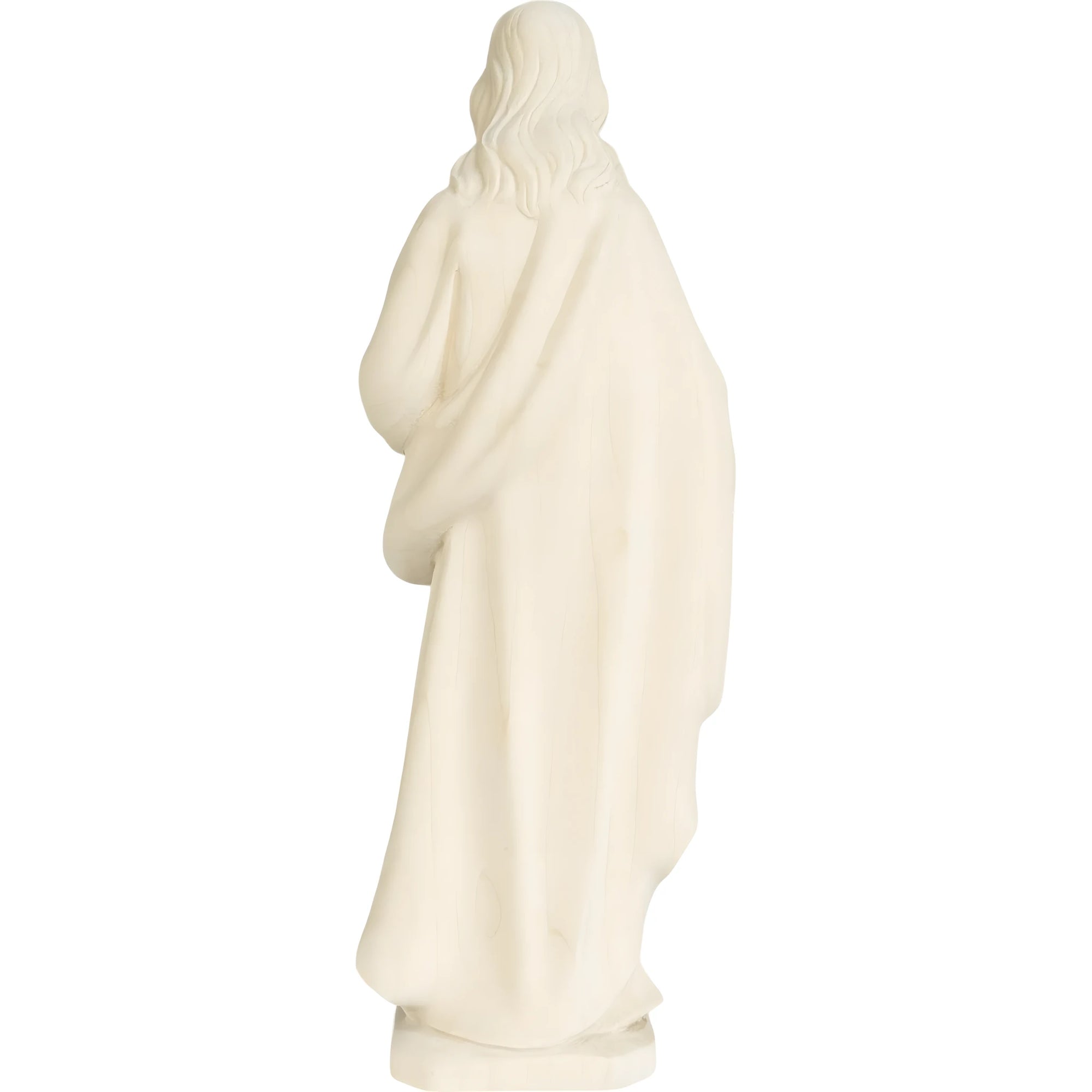 Escultura Sagrado Coração de Jesus em Madeira do Val Gardena Pintada à Mão