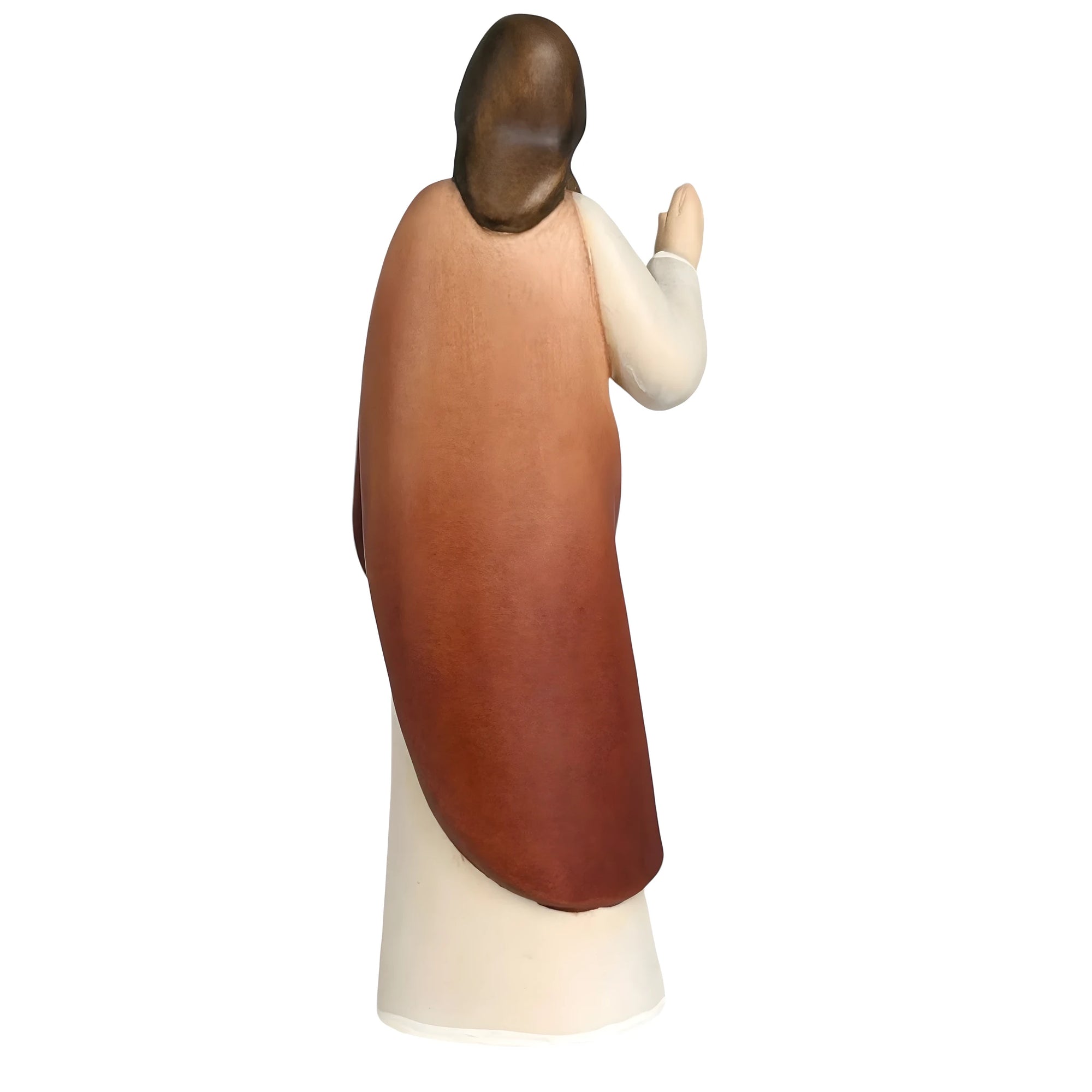 Escultura Sagrado Coração de Jesus moderna em madeira do Val Gardena