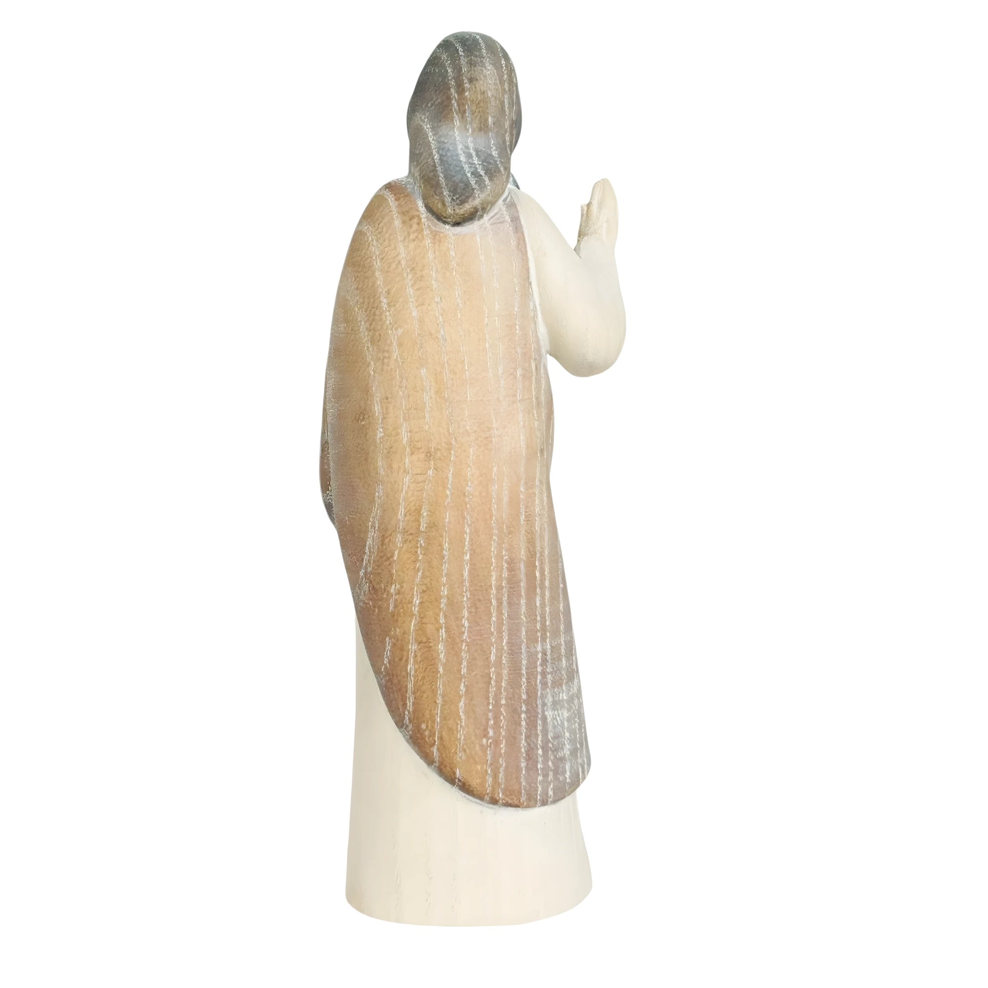 Escultura Sagrado Coração de Jesus moderna em madeira do Val Gardena