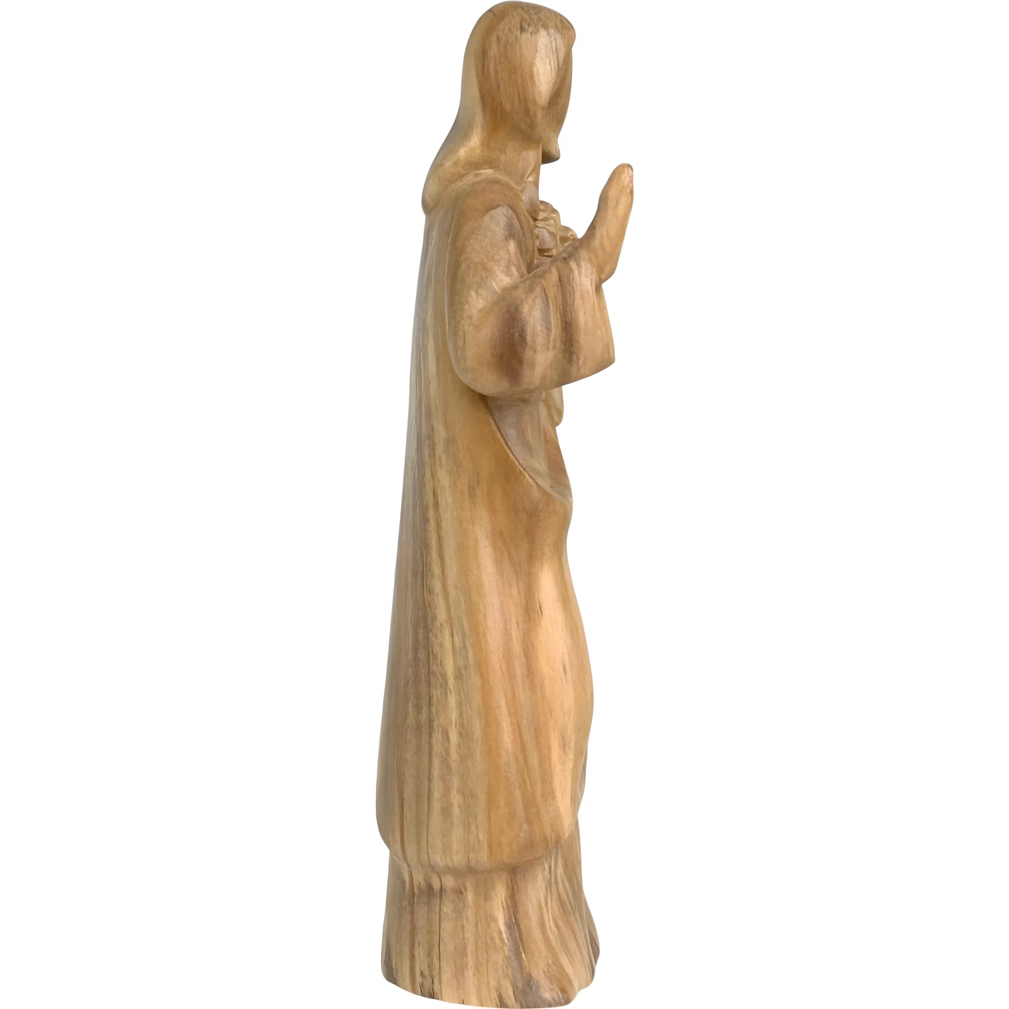 Escultura Sagrado Coração de Jesus moderna em madeira do Val Gardena