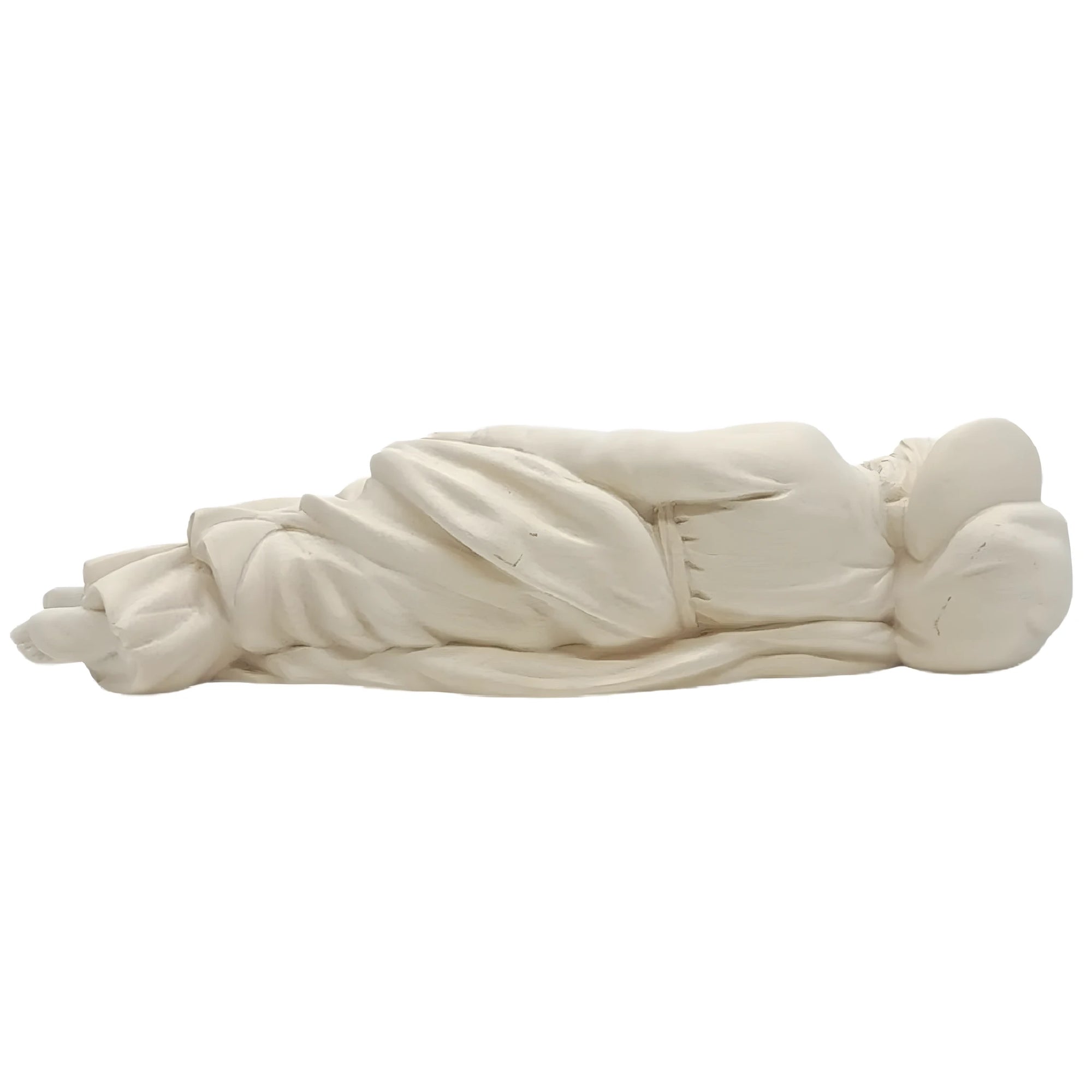 Sleeping Saint Joseph wood carved statue - color
