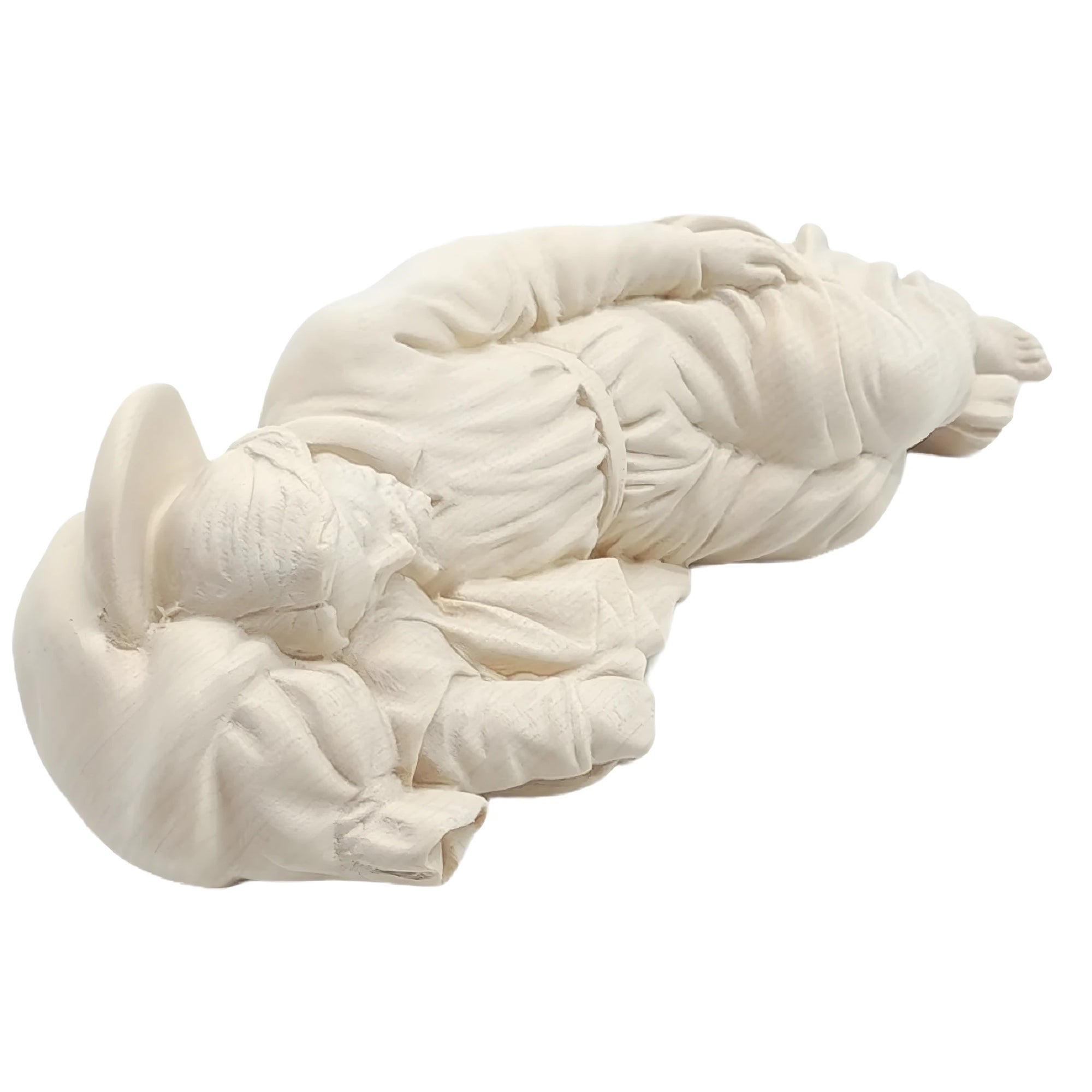 Sleeping Saint Joseph wood carved statue - color