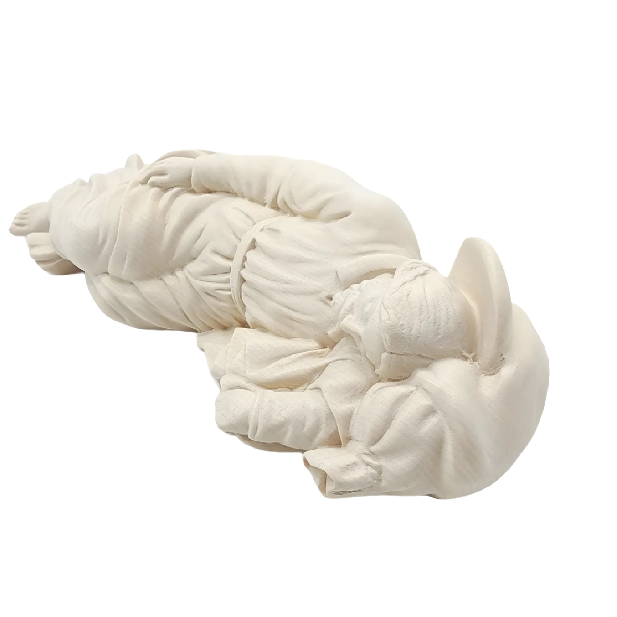 Sleeping Saint Joseph wood carved statue - color