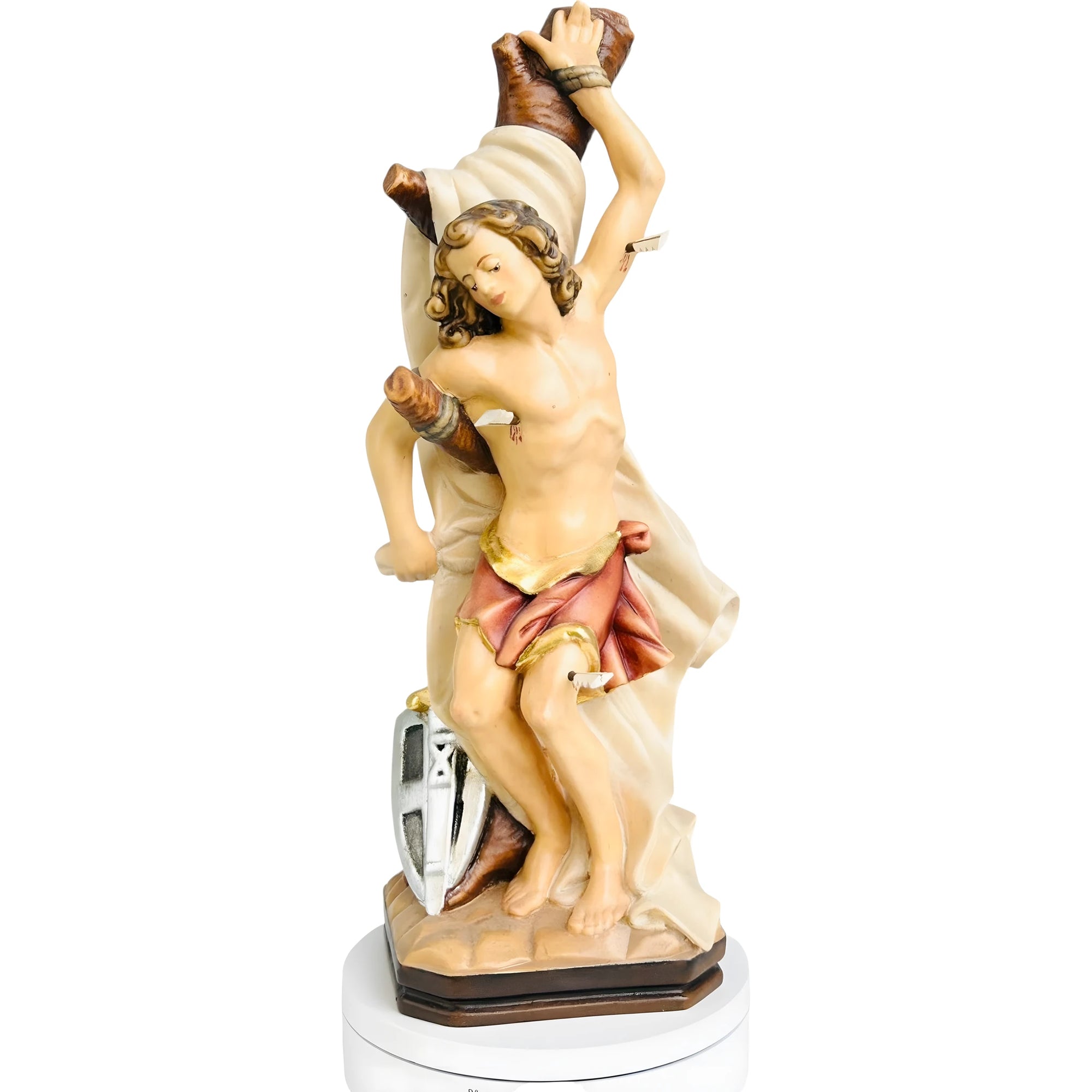 Scultura San Sebastiano in Legno: Artigianato della Val Gardena