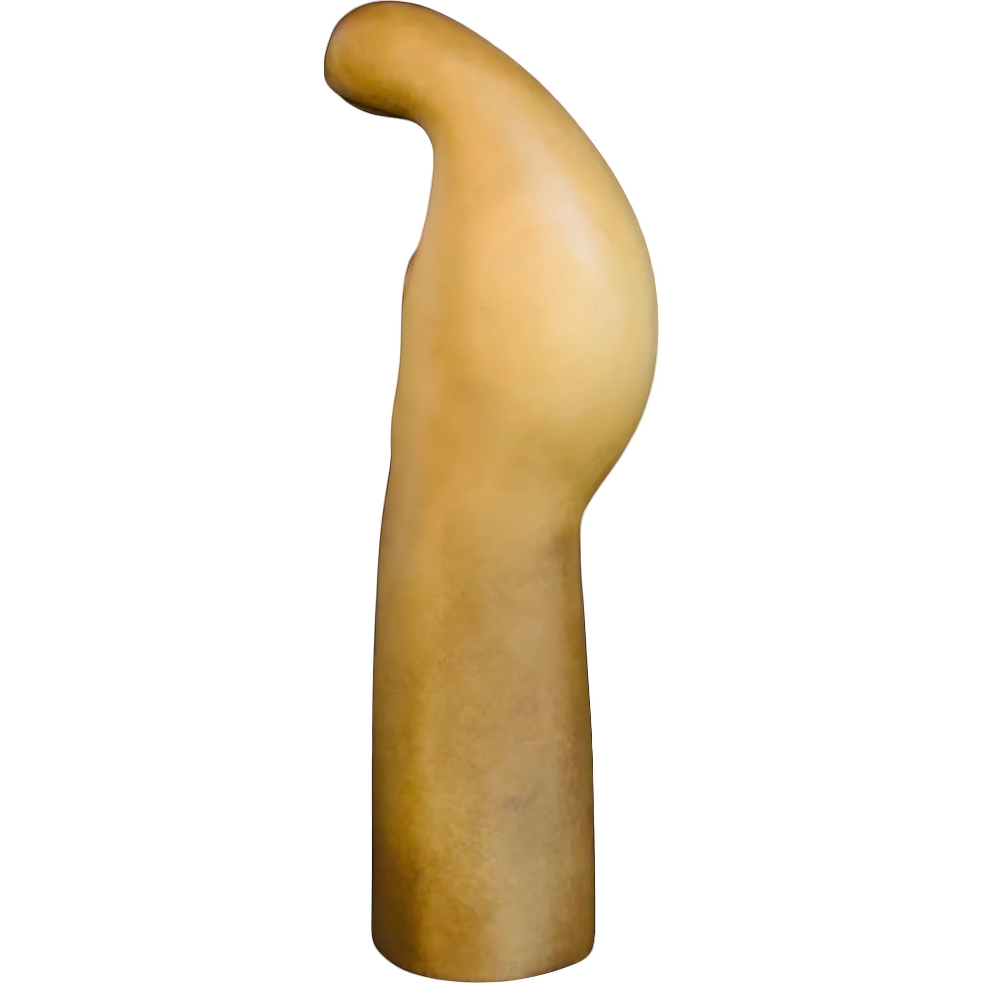 Abstract sculpture The Embrace in hand-carved Val Gardena wood