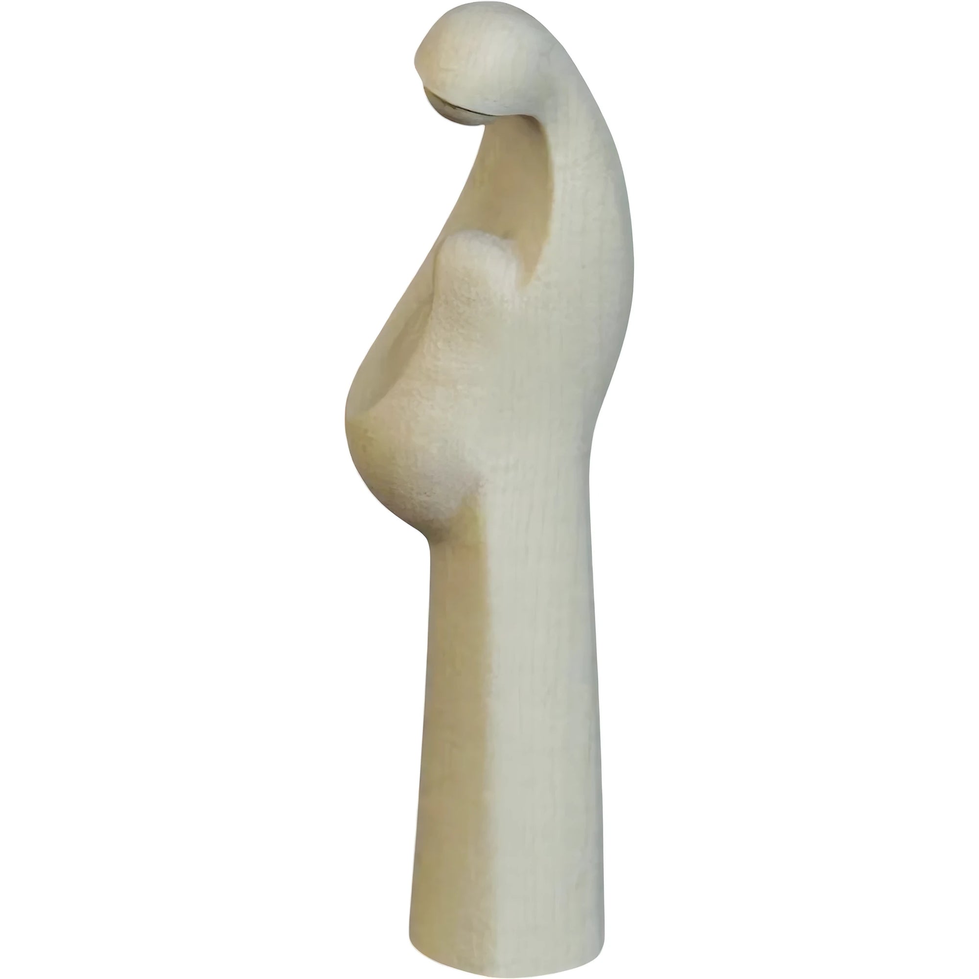 Abstract sculpture The Embrace in hand-carved Val Gardena wood