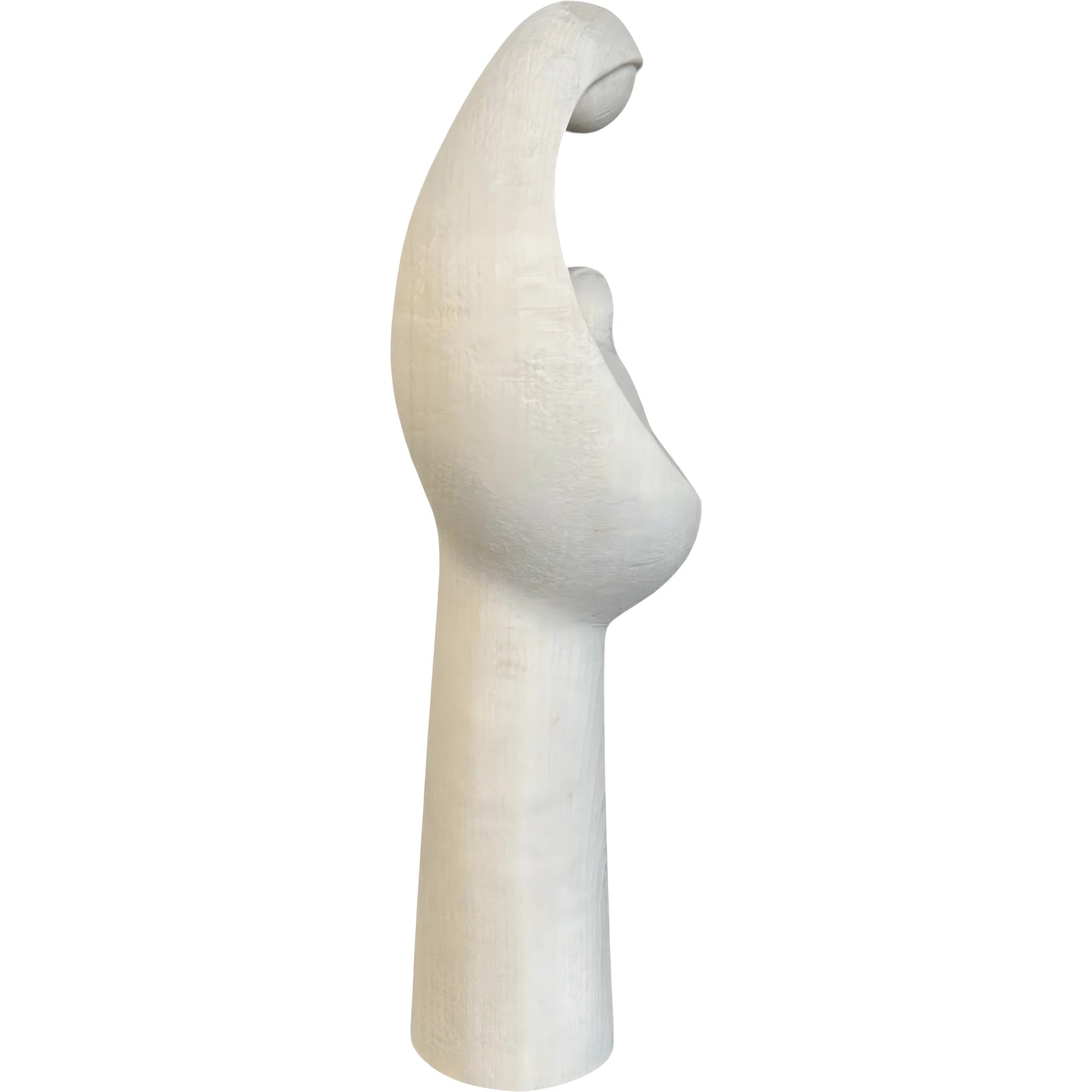 Abstract sculpture The Embrace in hand-carved Val Gardena wood
