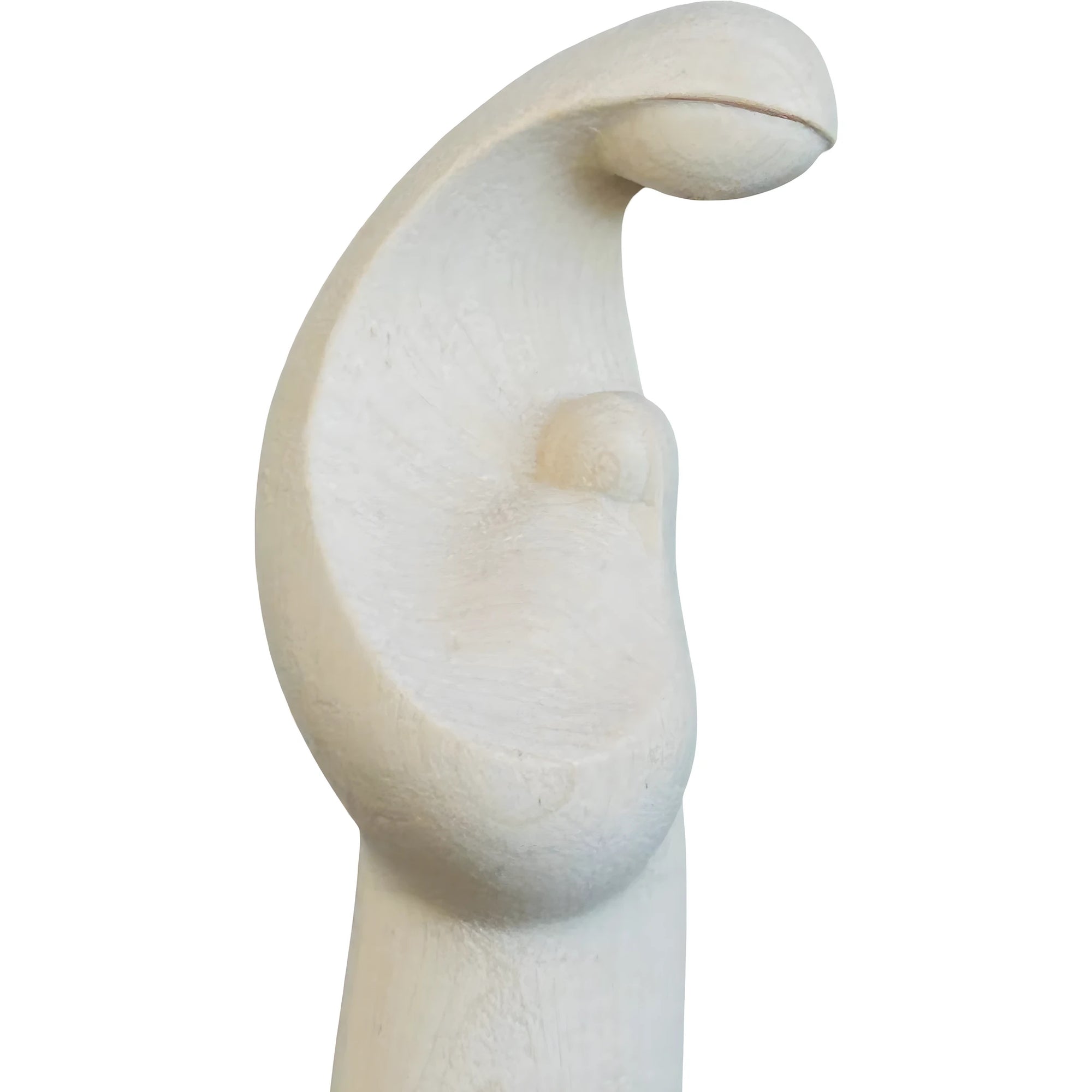 Abstract sculpture The Embrace in hand-carved Val Gardena wood