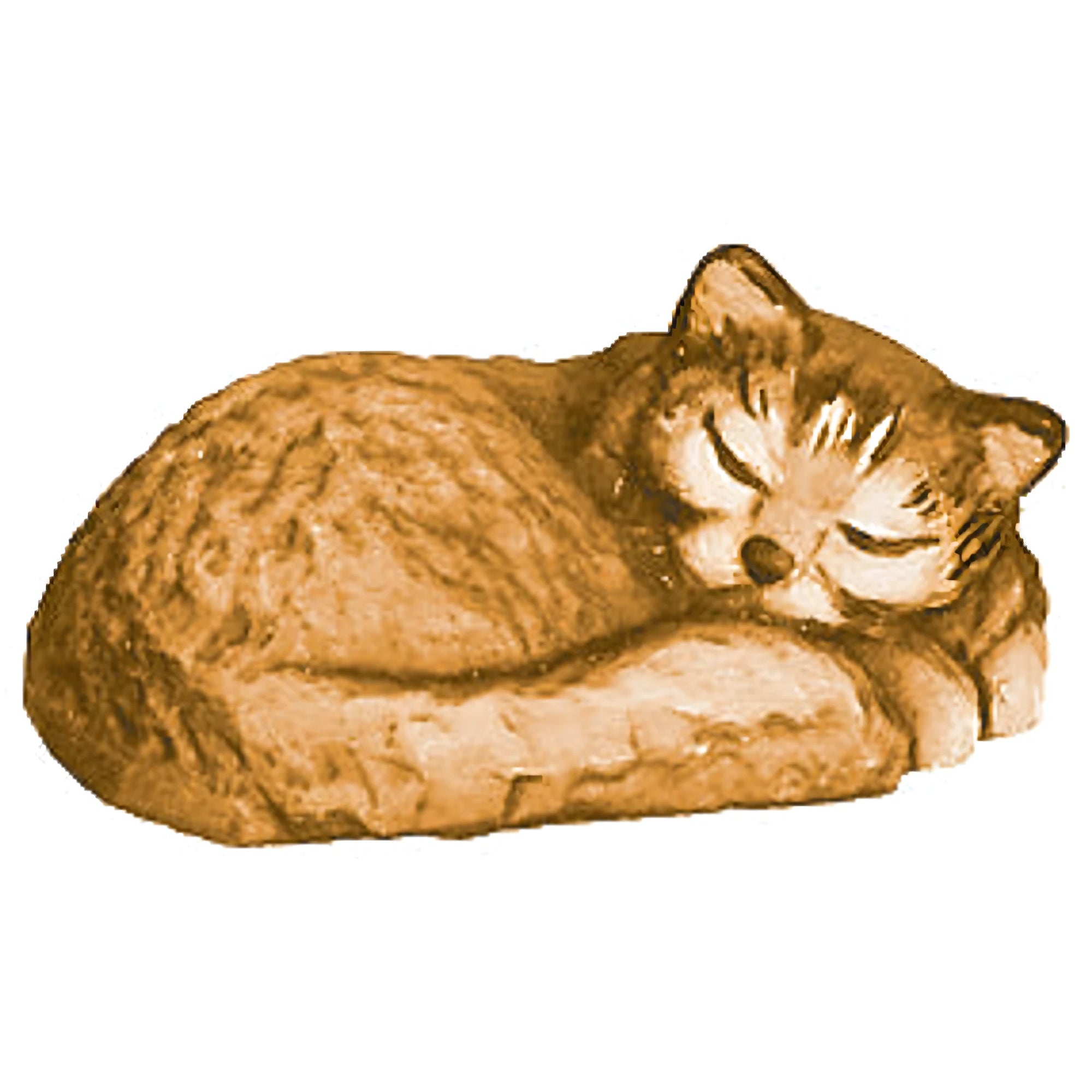 Scultura di Gattino Colorato in Legno Raggomitolato, Artigianato Val Gardena