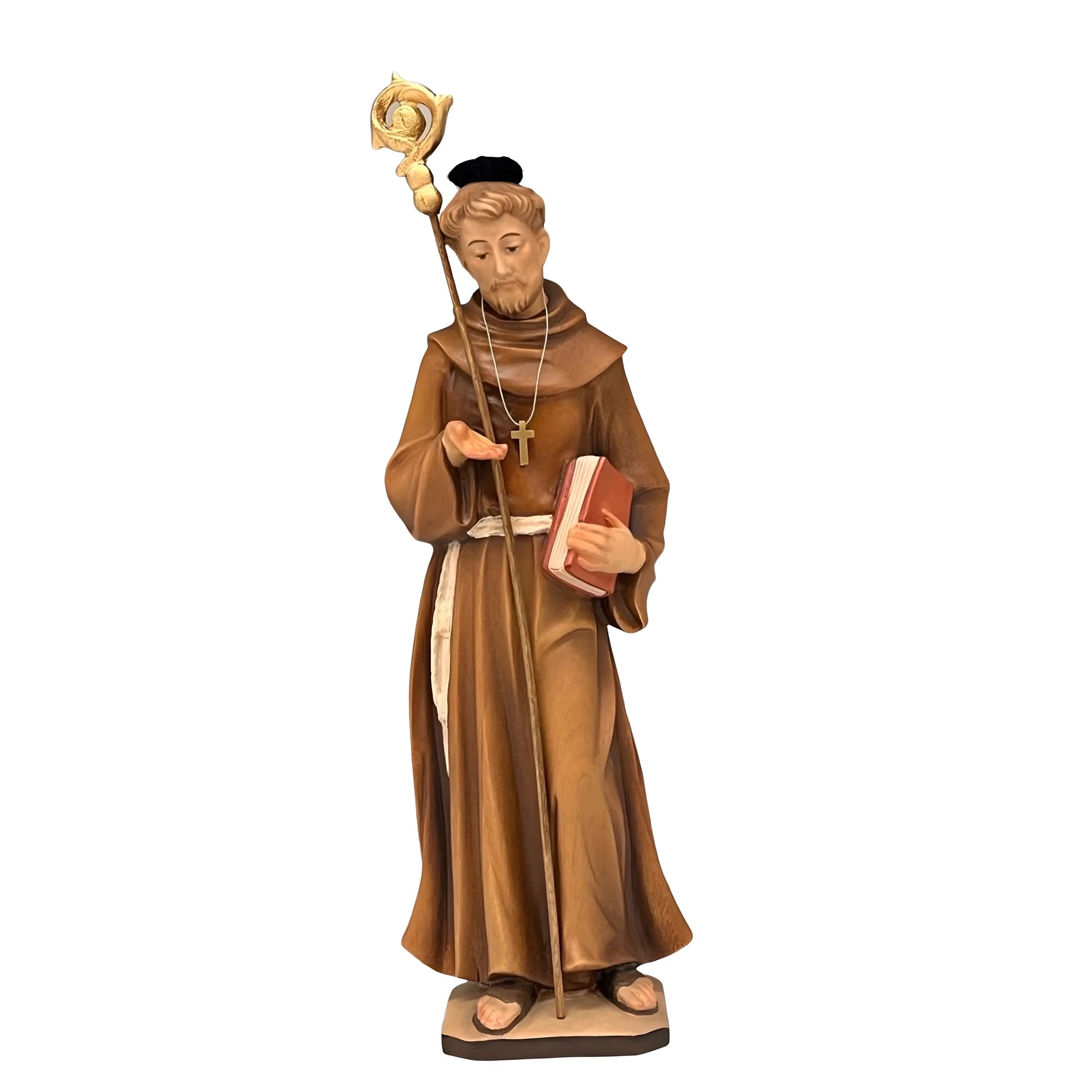 Escultura de São Bernardo de Tiron em Madeira do Val Gardena