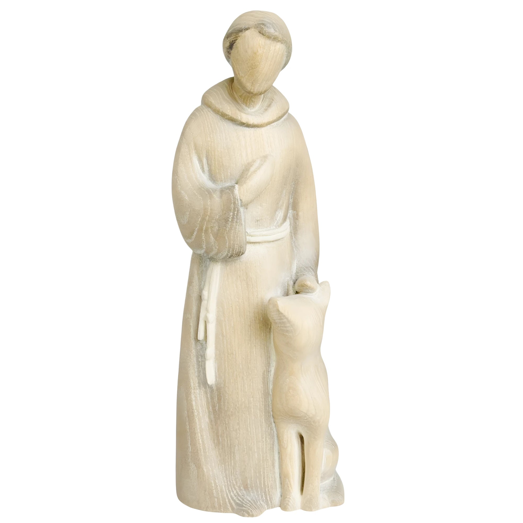 Saint Francis in modern style in wood - color