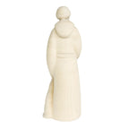 Scultura di San Francesco Stilizzato con Lupo in Legno della Val Gardena