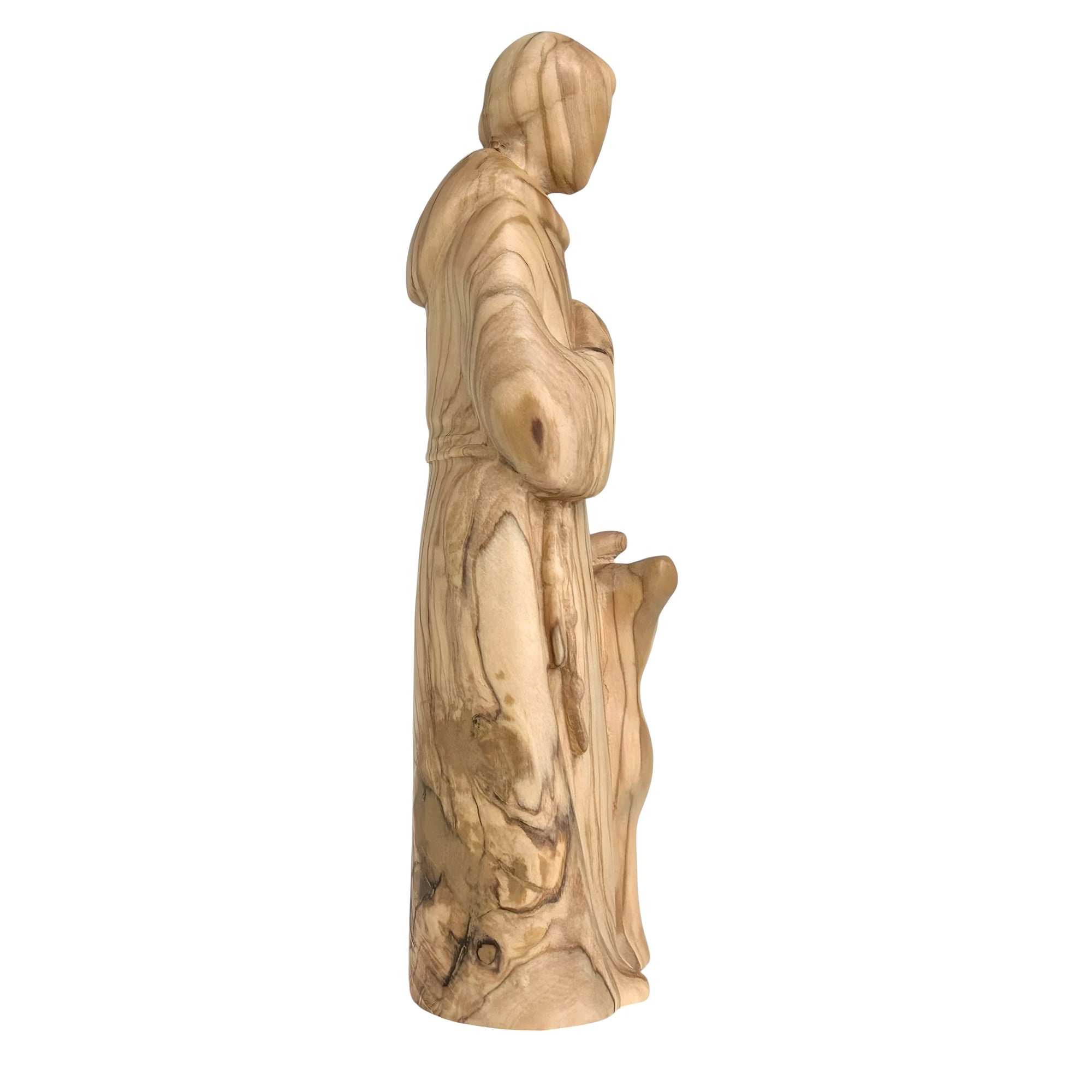 Saint Francis in modern style in wood - color