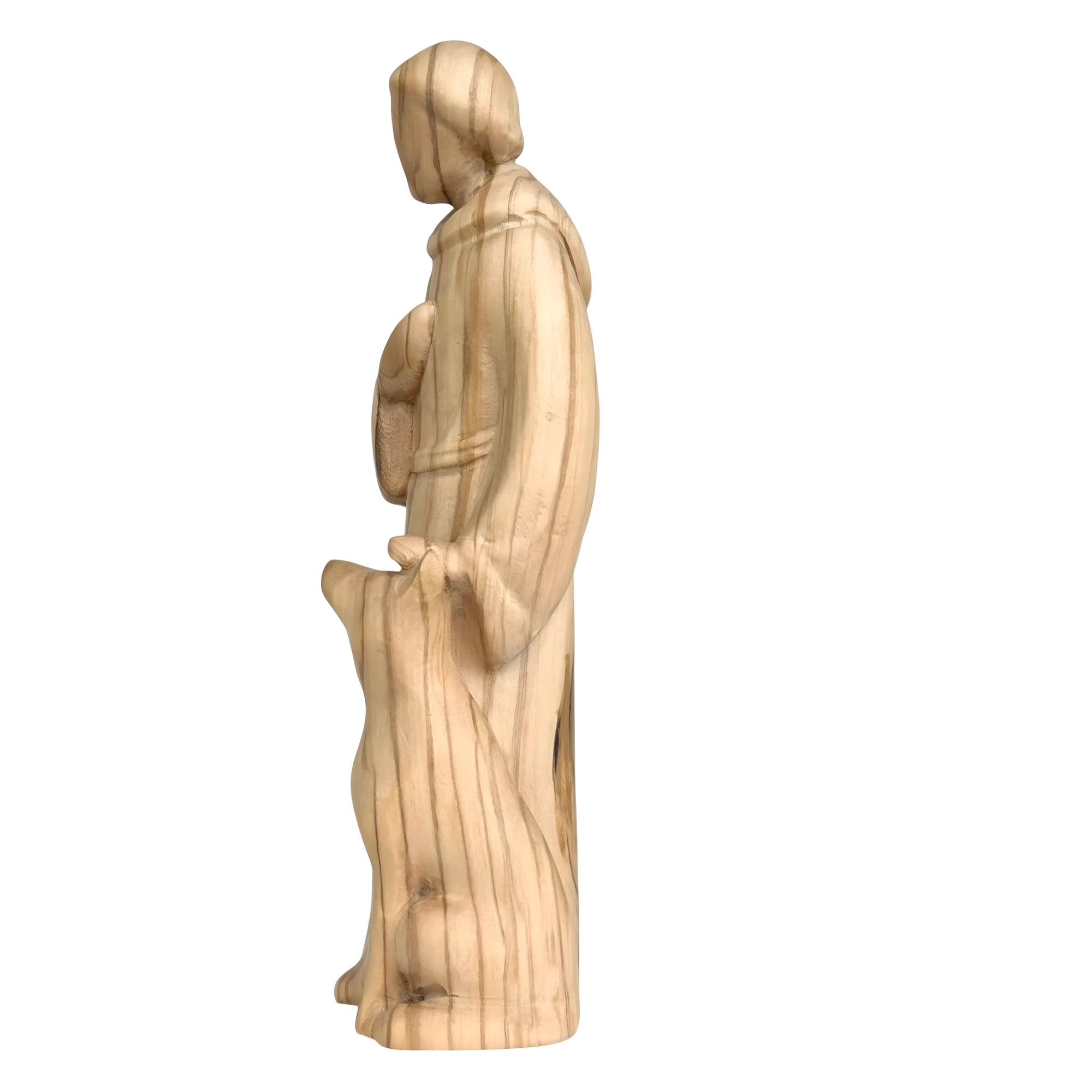 Saint Francis in modern style in wood - color