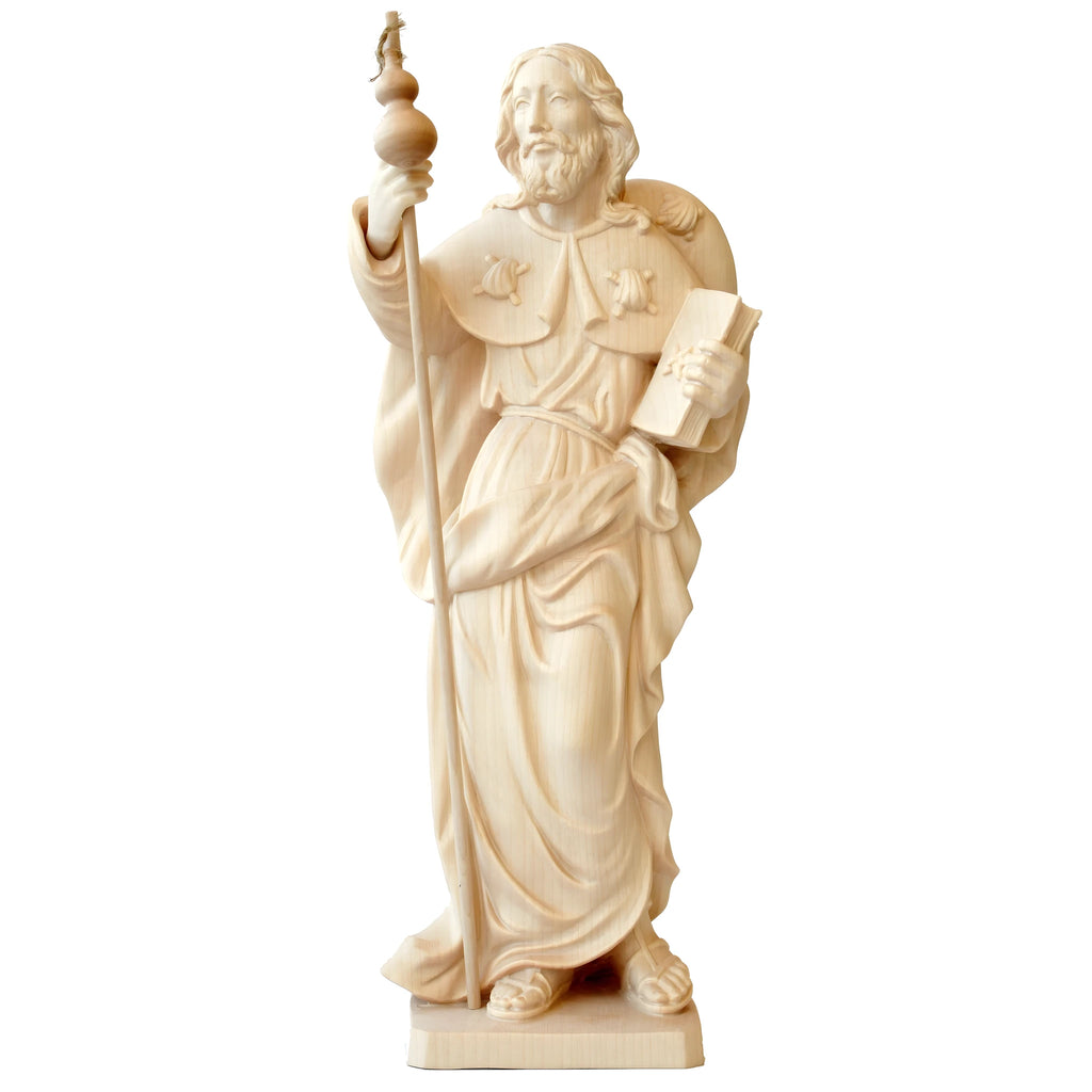 Sculpture de Saint-Jacques de Compostelle en bois, Artisanat Val Gardena
