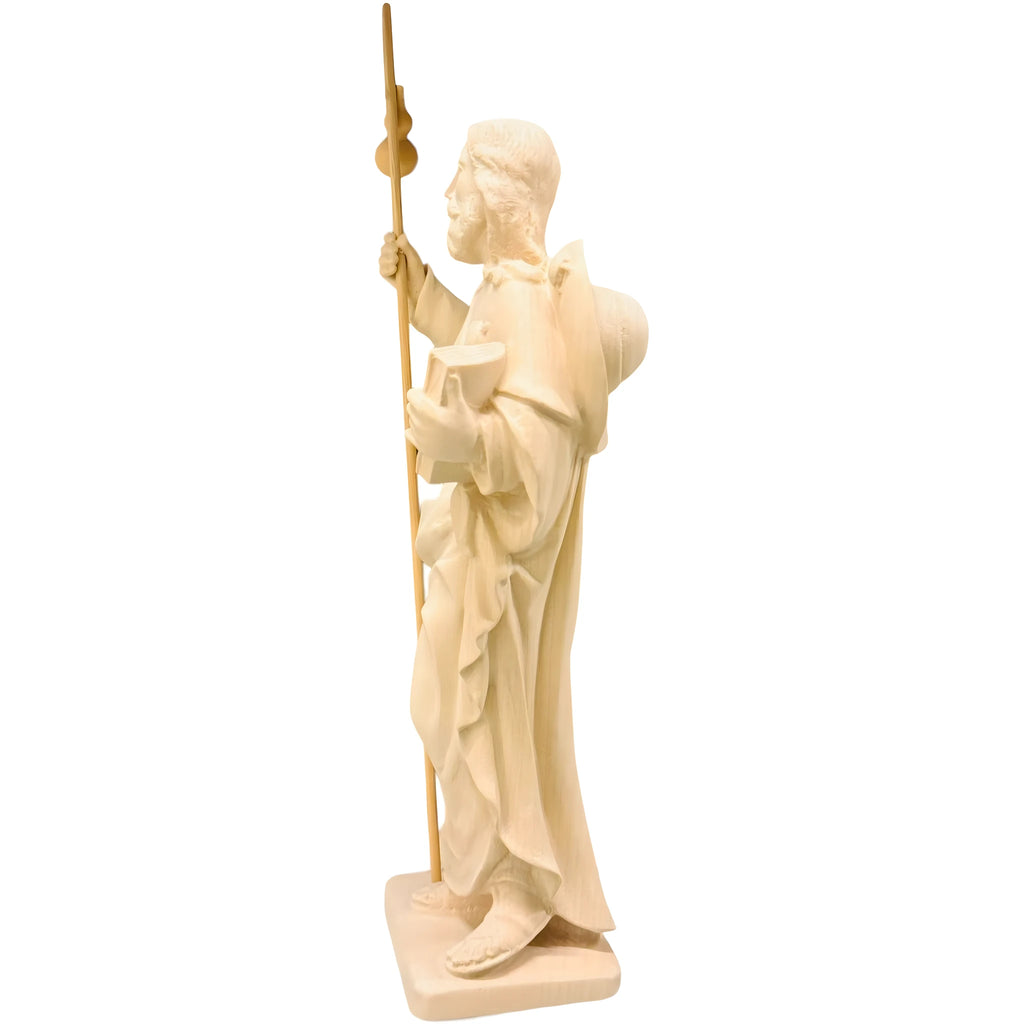 Sculpture de Saint-Jacques de Compostelle en bois, Artisanat Val Gardena