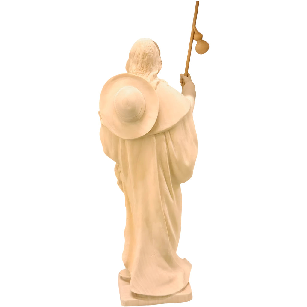 Sculpture de Saint-Jacques de Compostelle en bois, Artisanat Val Gardena