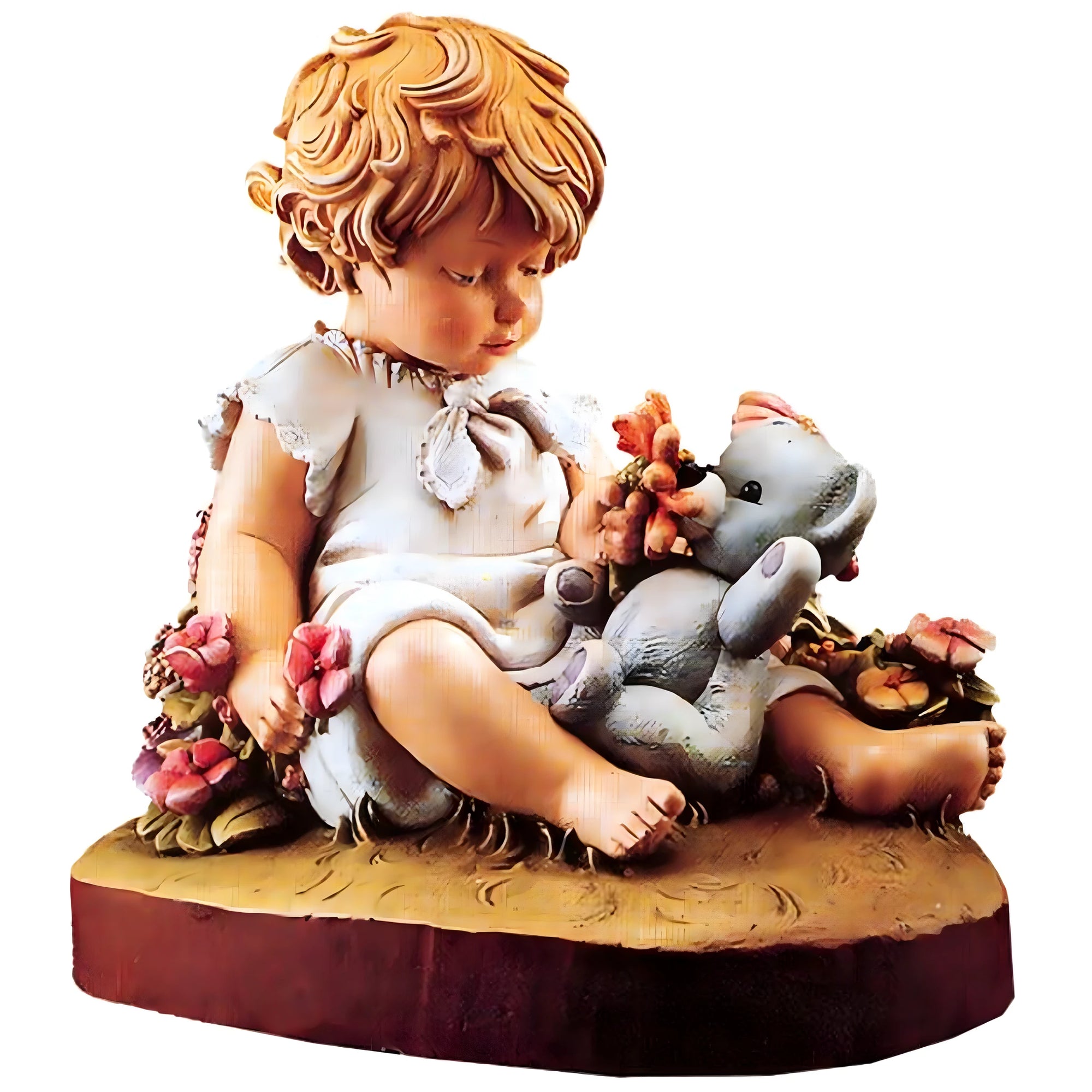 Scultura in Legno "Il Mio Giardino": Dolcezza e Infanzia Artigianale della Val Gardena