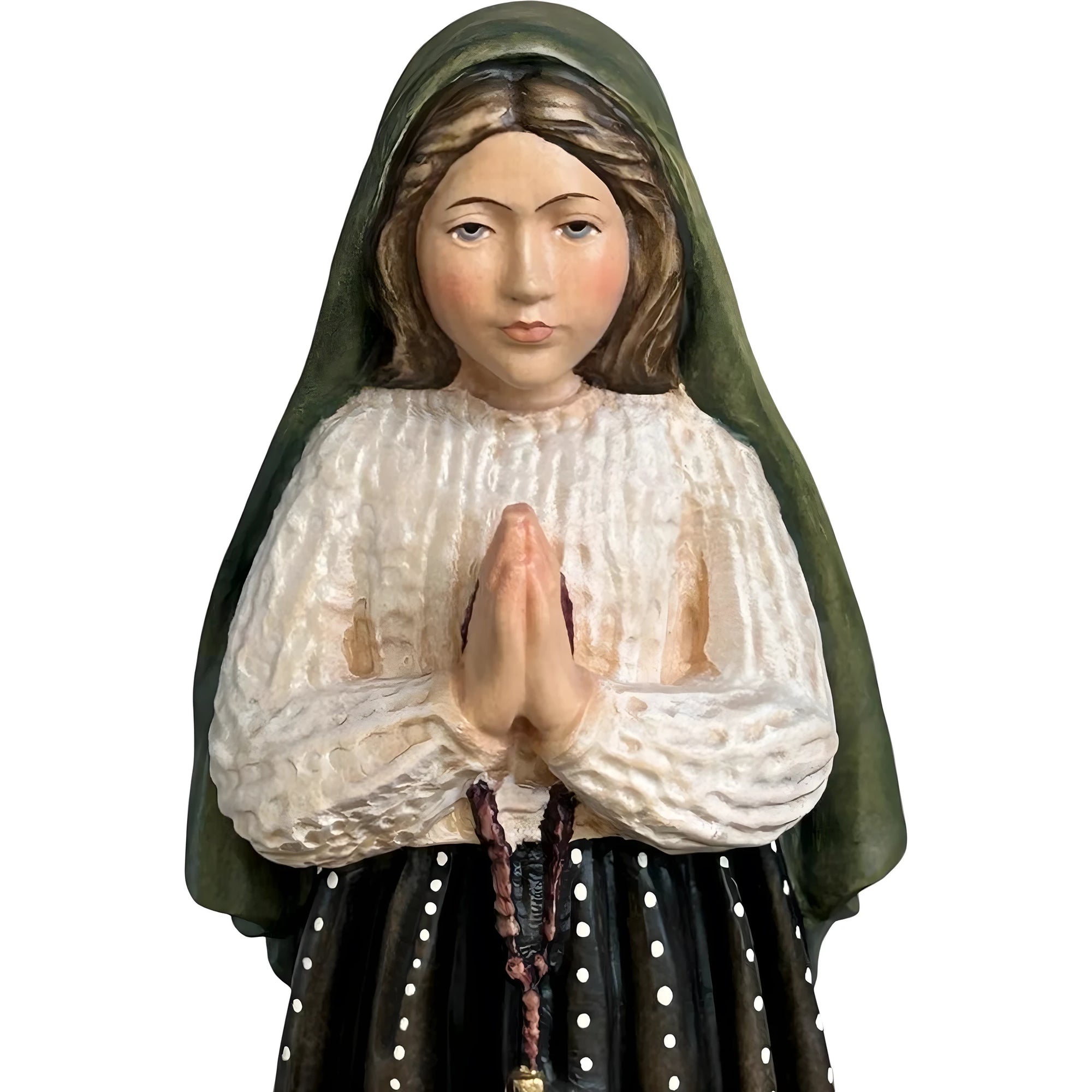 Wooden Sculpture "Shepherdess Lucia" of Fatima | Sacred Art Val Gardena