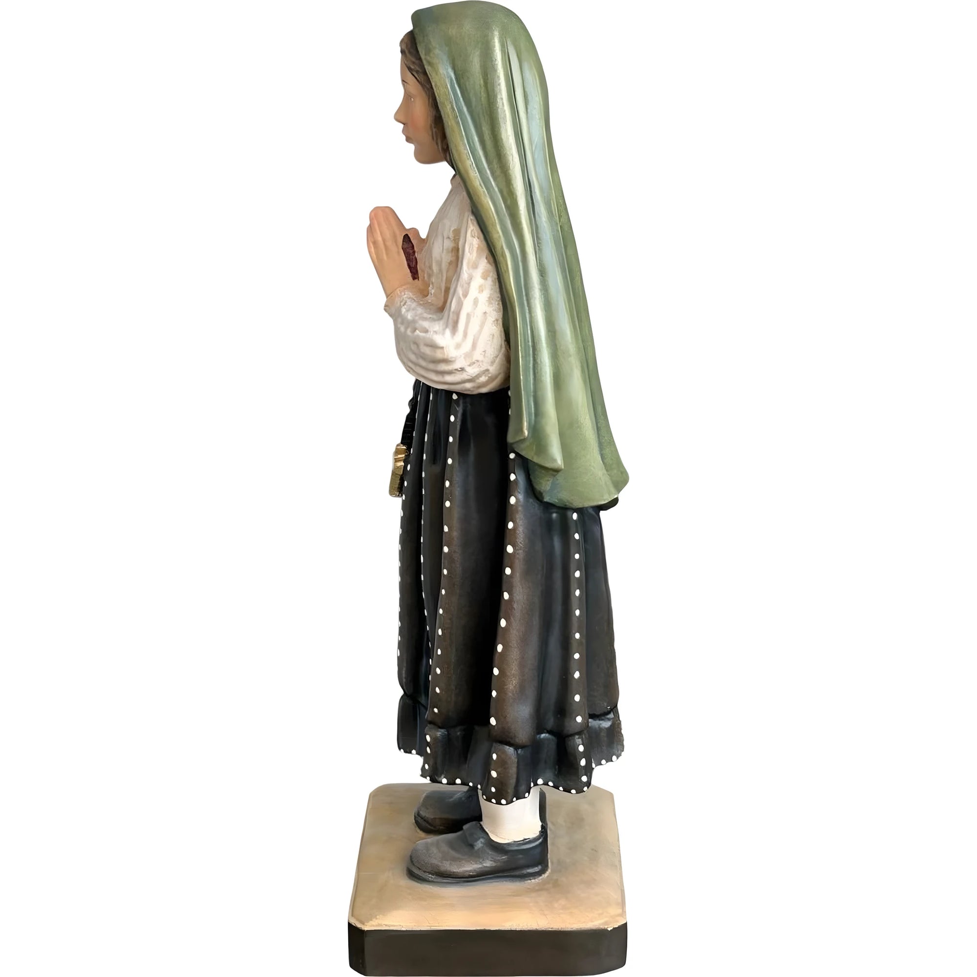 Wooden Sculpture "Shepherdess Lucia" of Fatima | Sacred Art Val Gardena