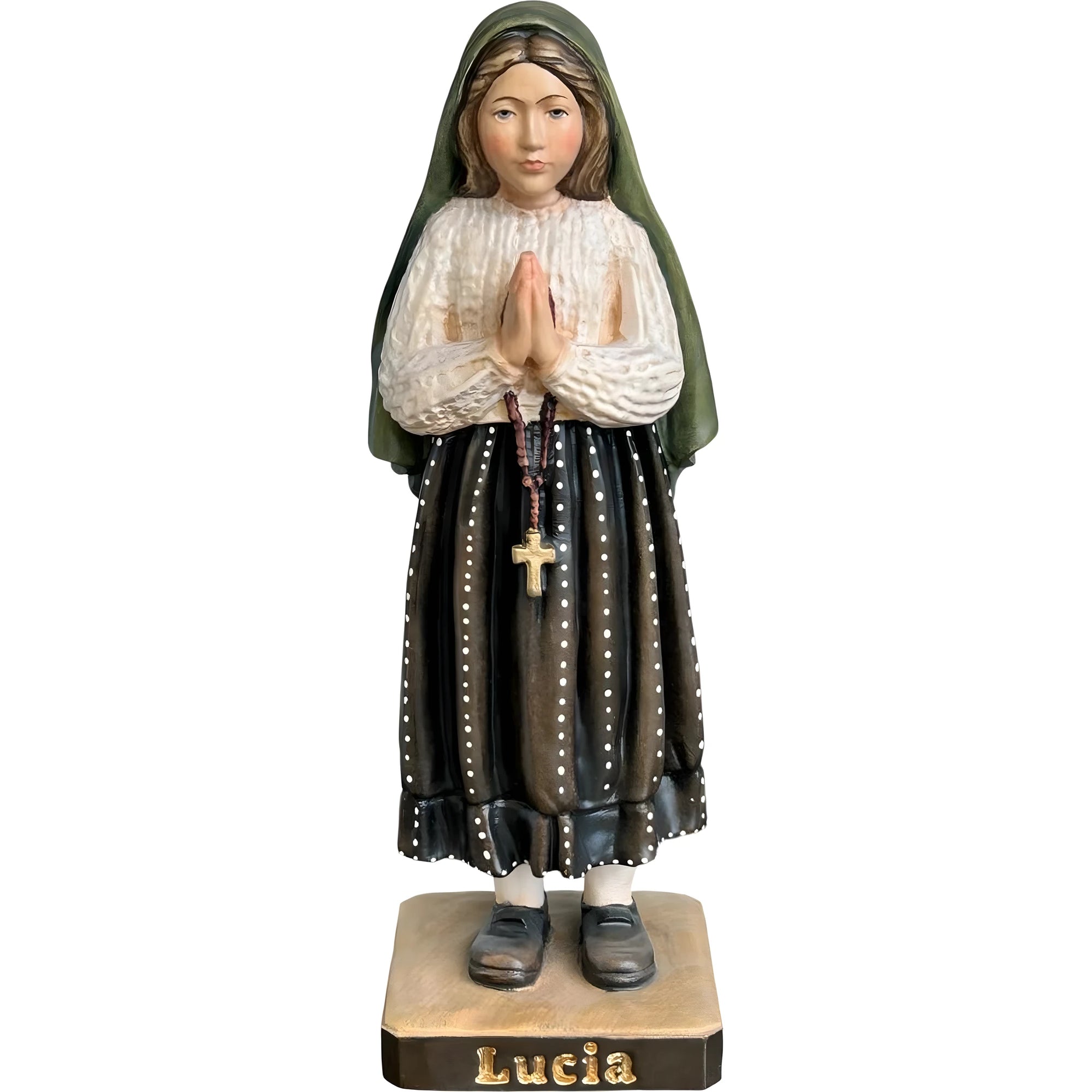 Rzeźba drewniana "Pastorella Lucia" z Fatimy | Sztuka Sakralna Val Gardena