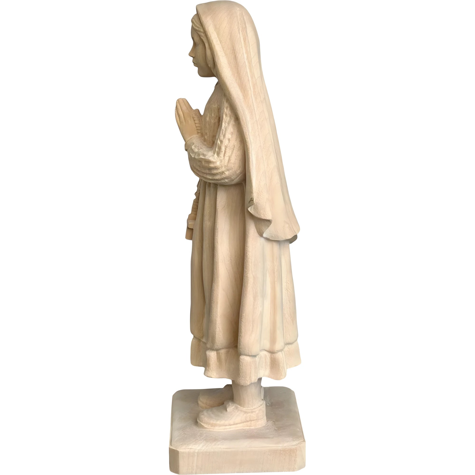 Wooden Sculpture "Shepherdess Lucia" of Fatima | Sacred Art Val Gardena
