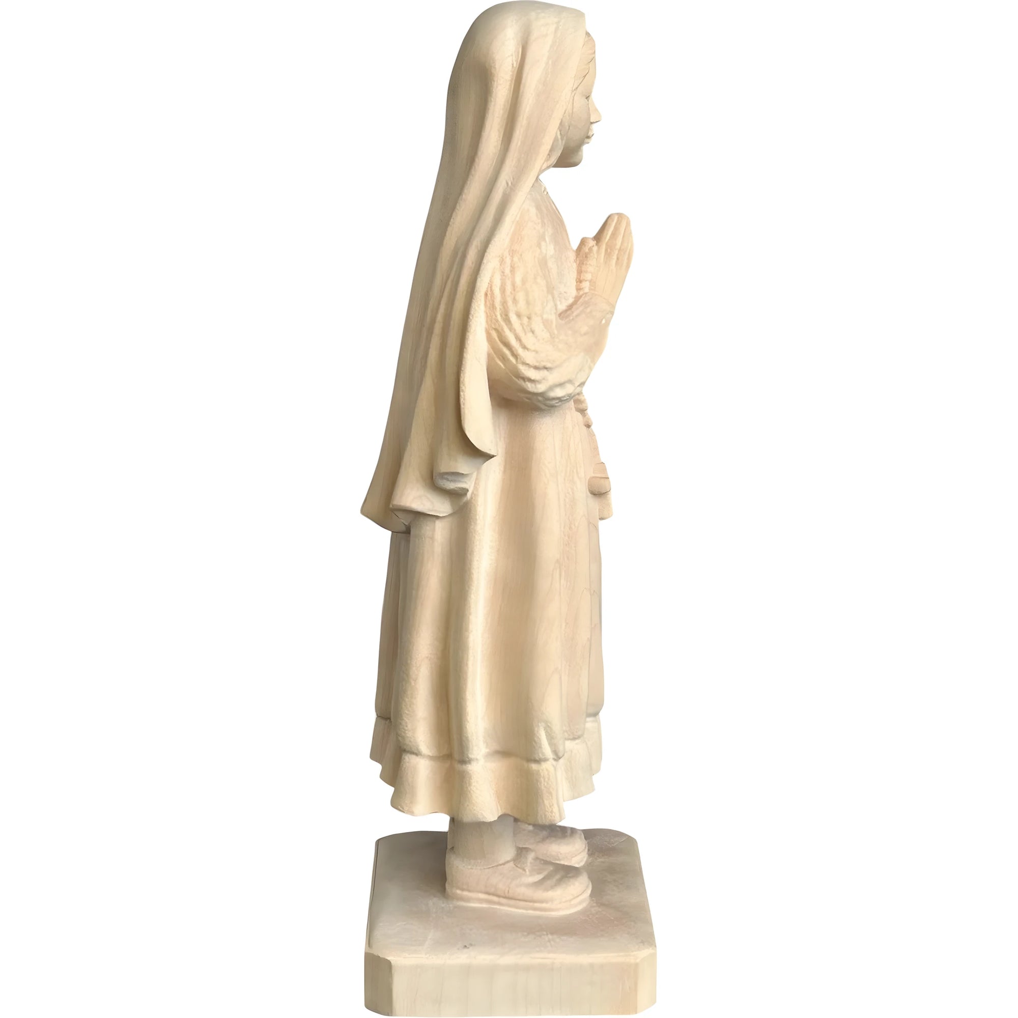Wooden Sculpture "Shepherdess Lucia" of Fatima | Sacred Art Val Gardena