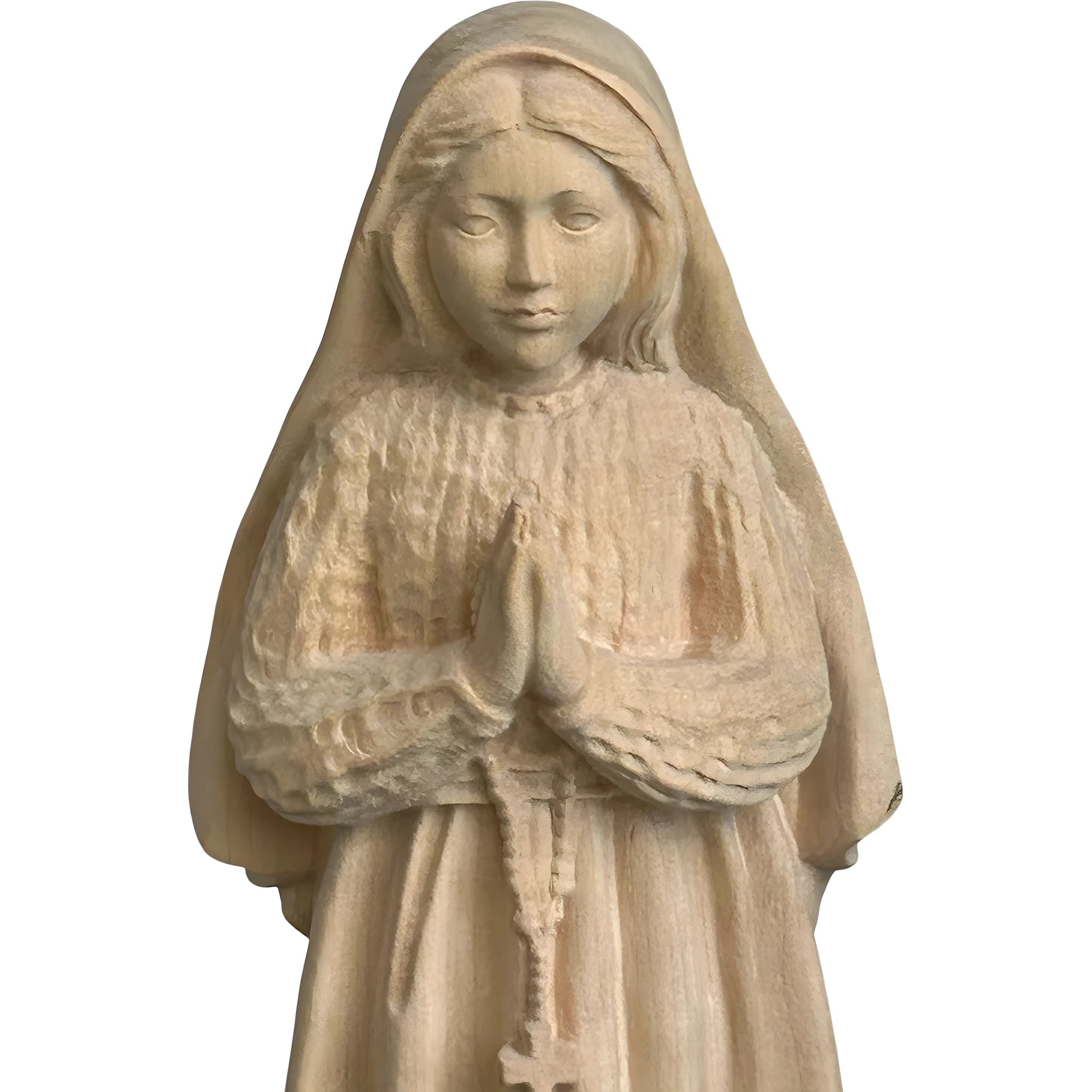 Wooden Sculpture "Shepherdess Lucia" of Fatima | Sacred Art Val Gardena