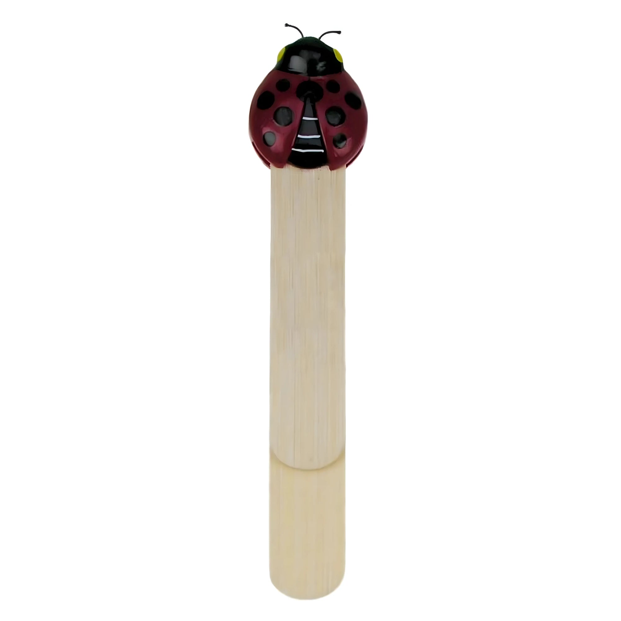 Segnalibro Artigianale "Coccinella Portafortuna" in Legno d'Acero 12 cm