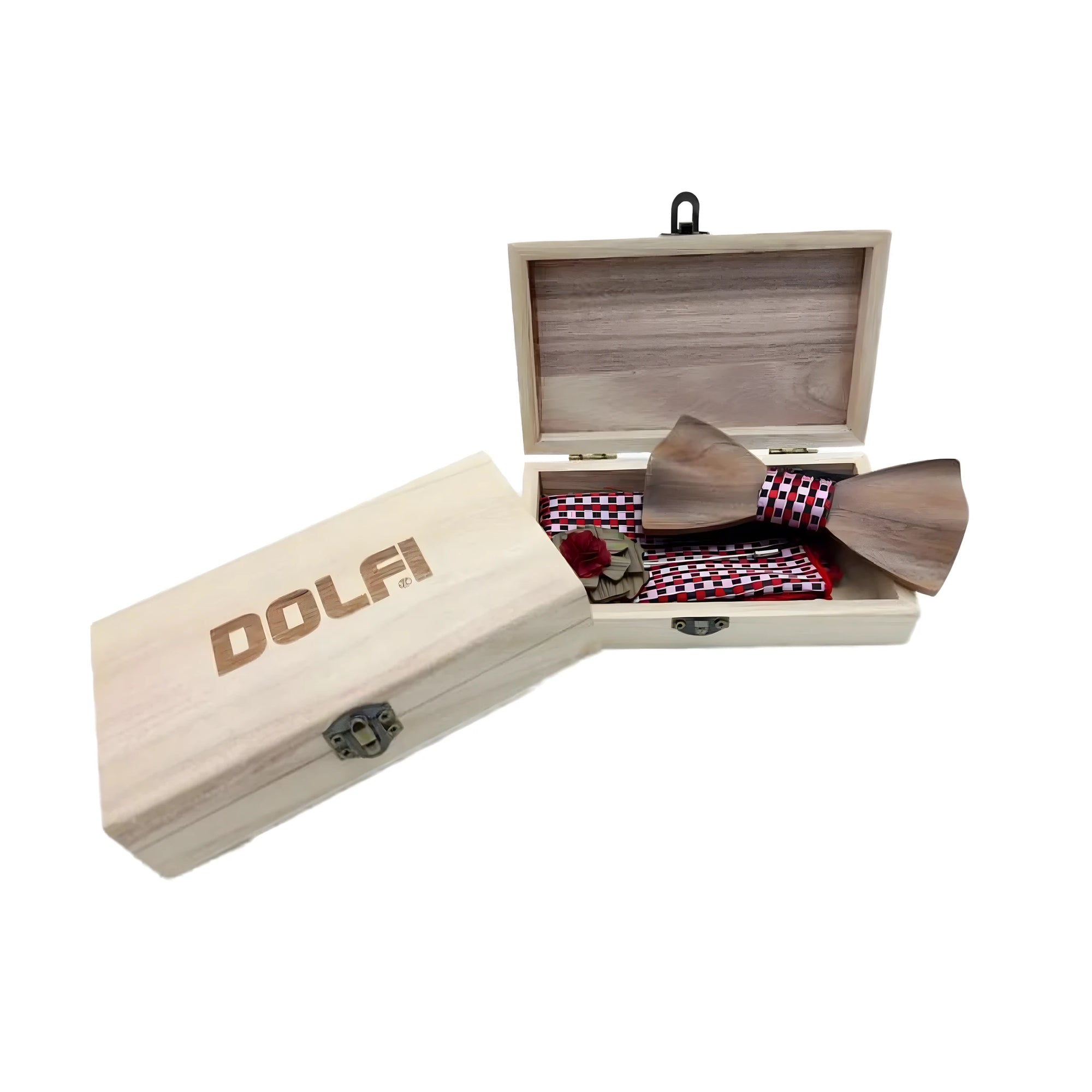 Set Cadeau Exclusif : Nœud Papillon en Bois Artisanal et Accessoires Homme