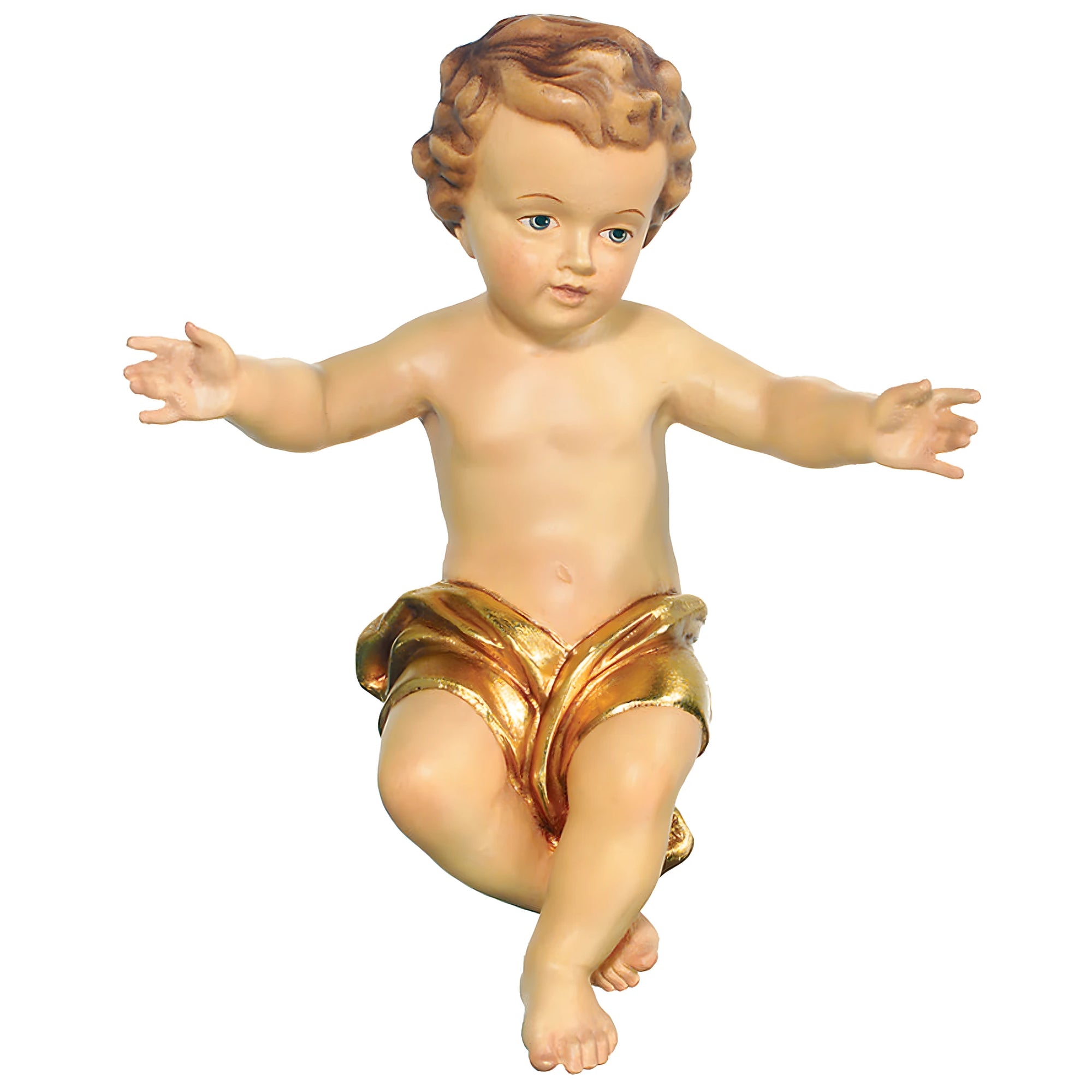 Hand Carved Wooden Infant Jesus Statue | Val Gardena