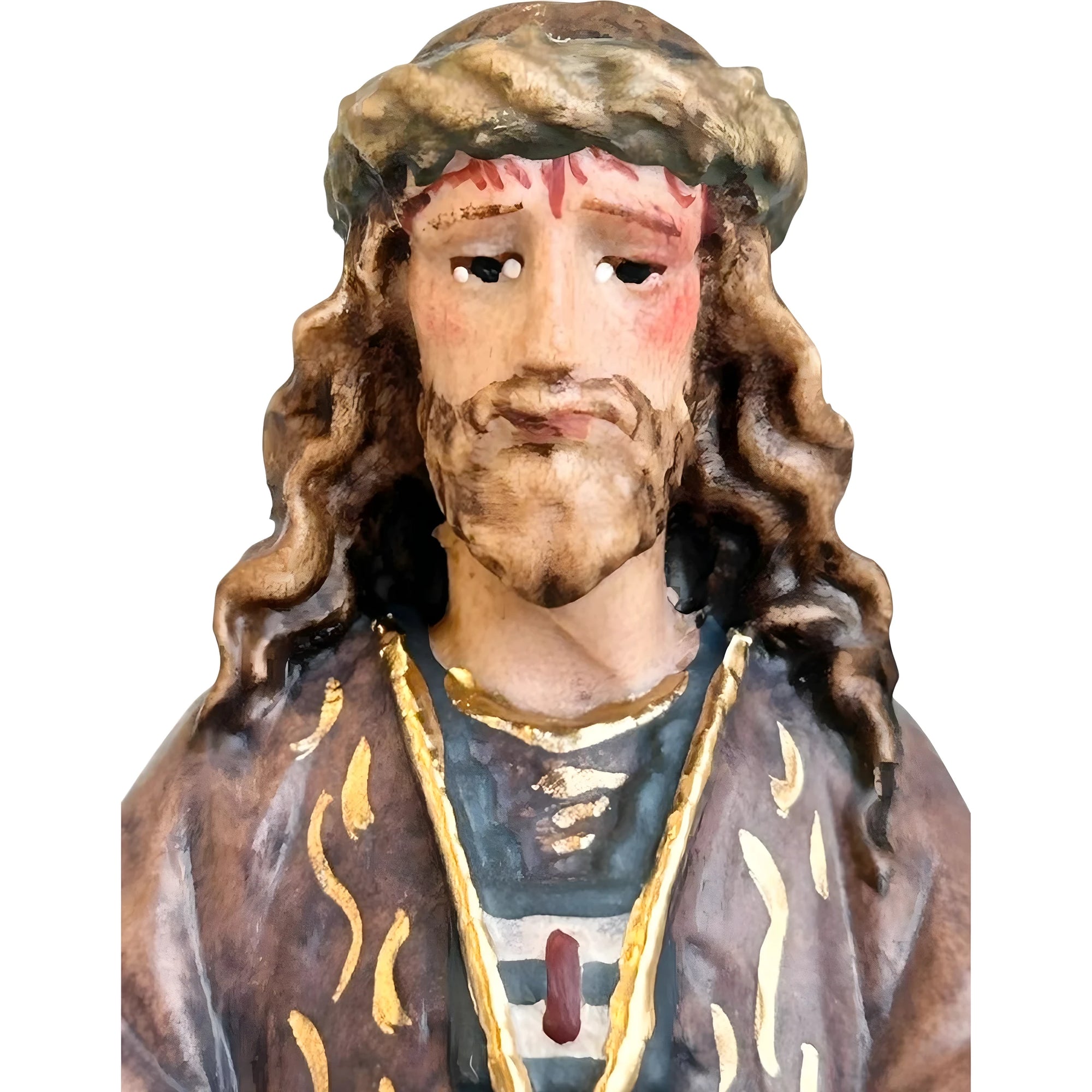 Estátua Cristo Jesus de Medinaceli Esculpida à Mão em Madeira do Val Gardena