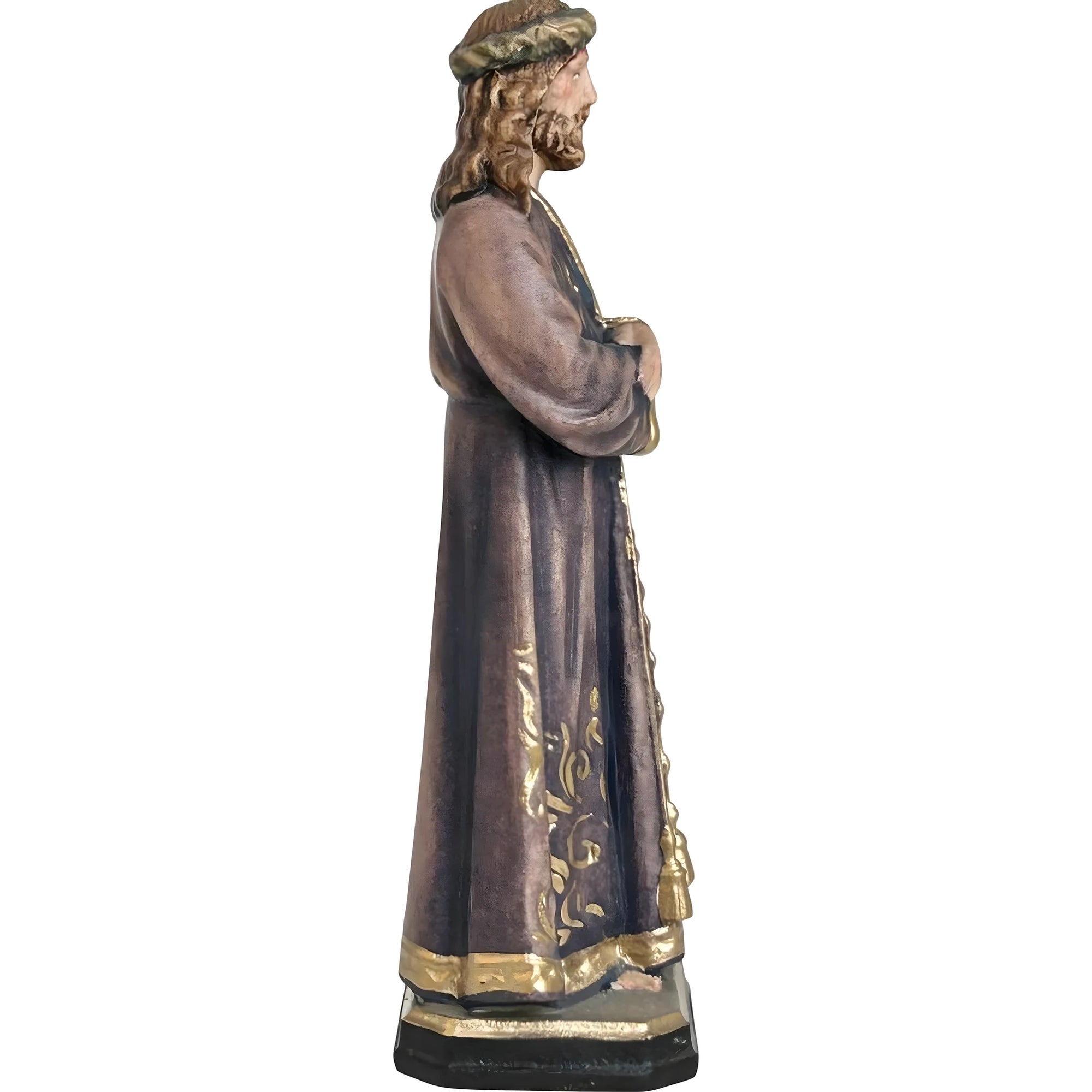 Estátua Cristo Jesus de Medinaceli Esculpida à Mão em Madeira do Val Gardena