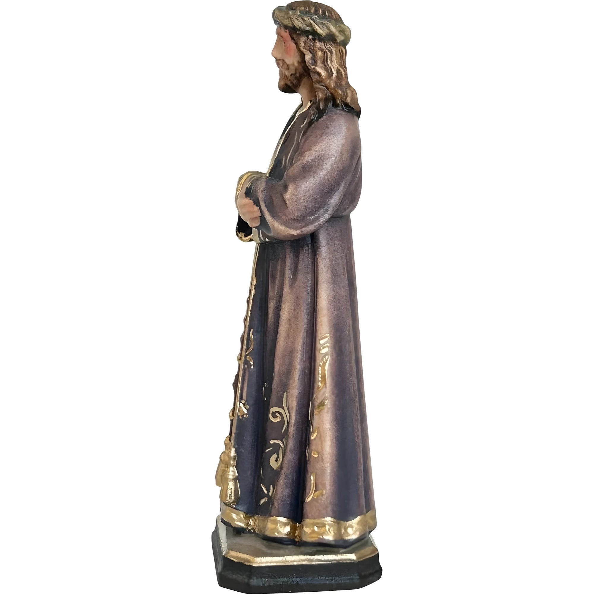 Estátua Cristo Jesus de Medinaceli Esculpida à Mão em Madeira do Val Gardena