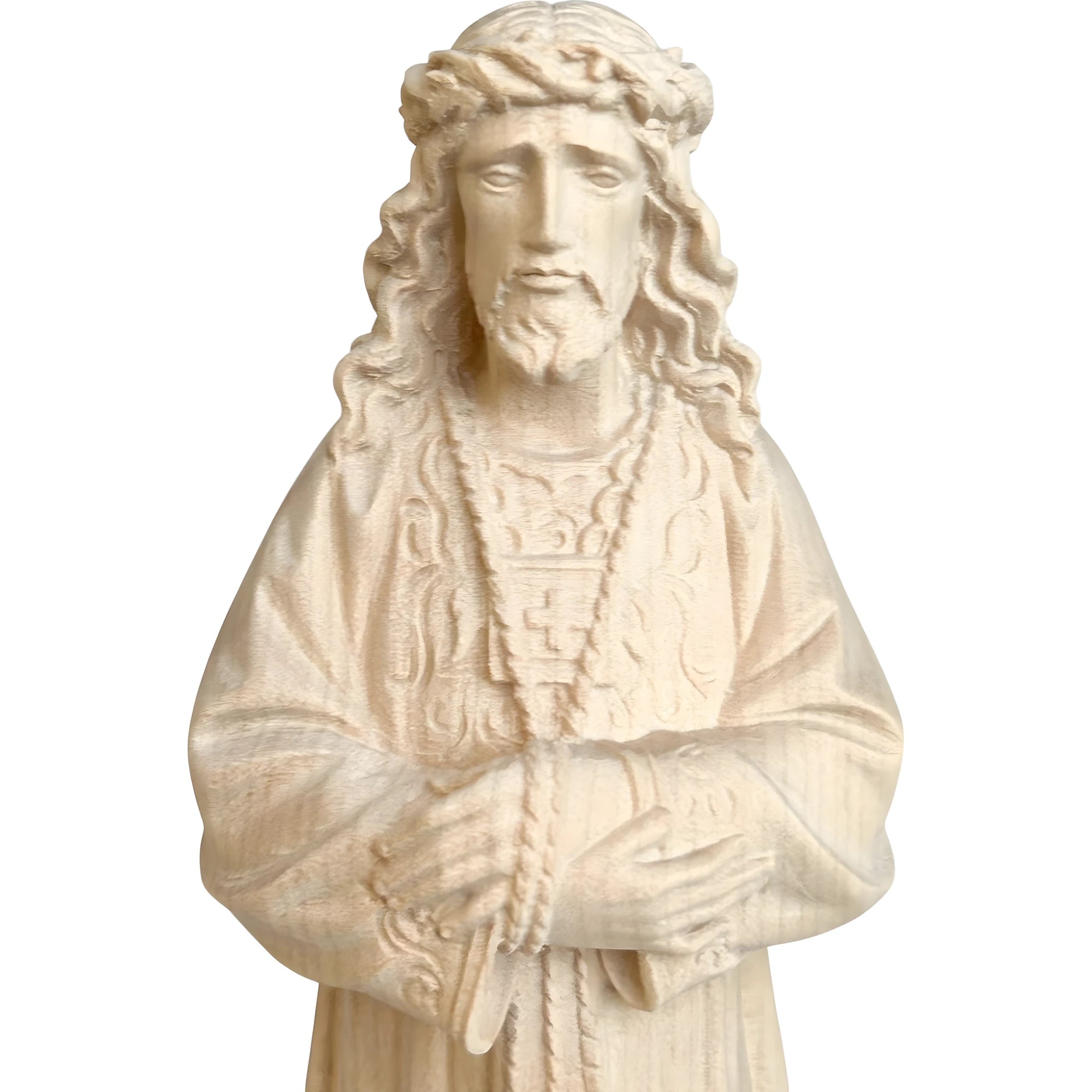 Estátua Cristo Jesus de Medinaceli Esculpida à Mão em Madeira do Val Gardena