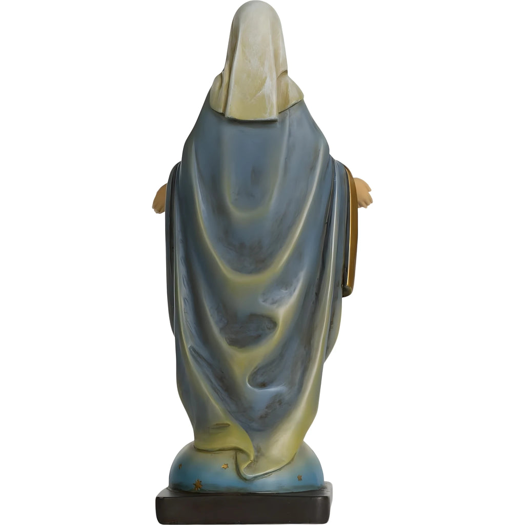 Statua Madonna Maria Immacolata 20 cm in Pasta di Legno Dolfi Val Gardena